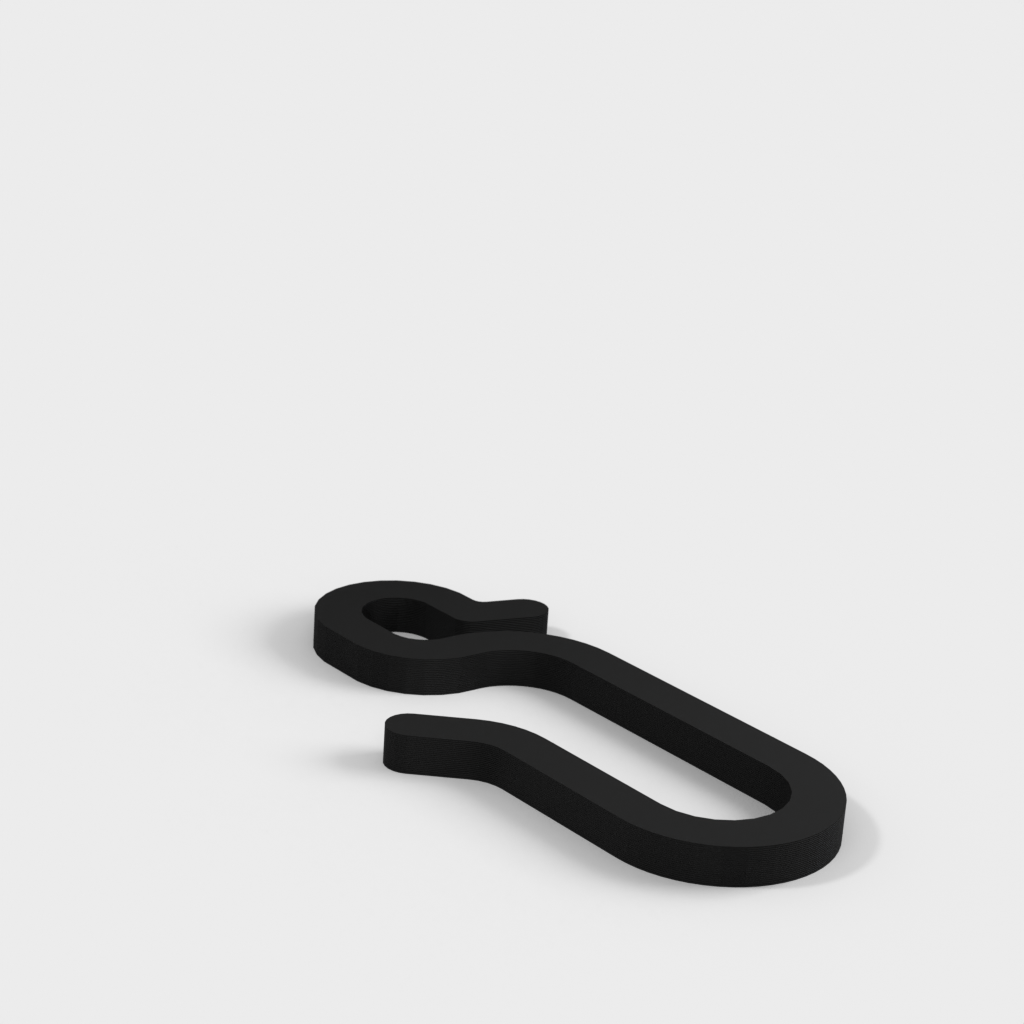 Shower curtain hook for eyelets up to 7mm thick