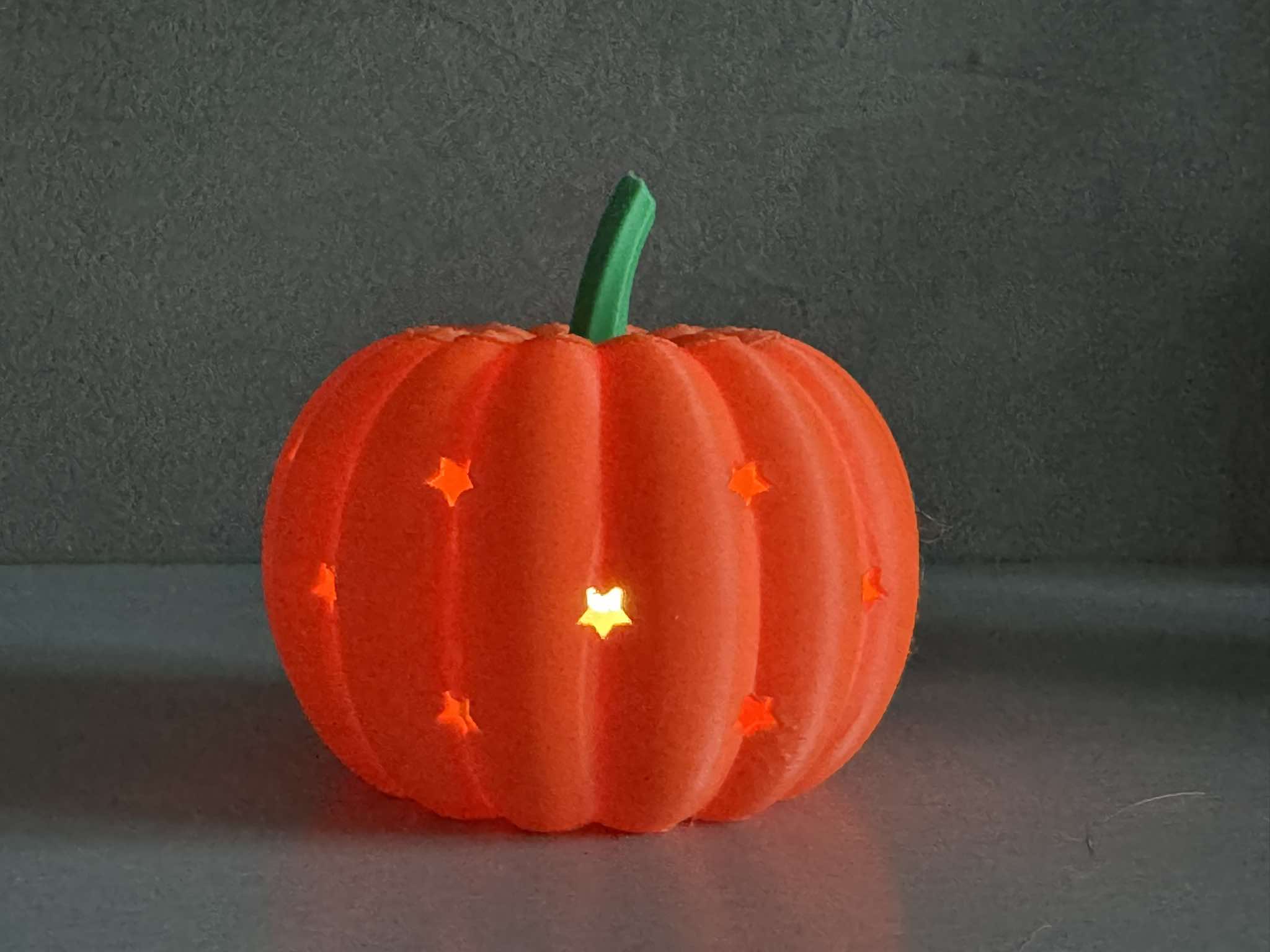 80mm Mini Pumpkin for LED Tealights with Stand