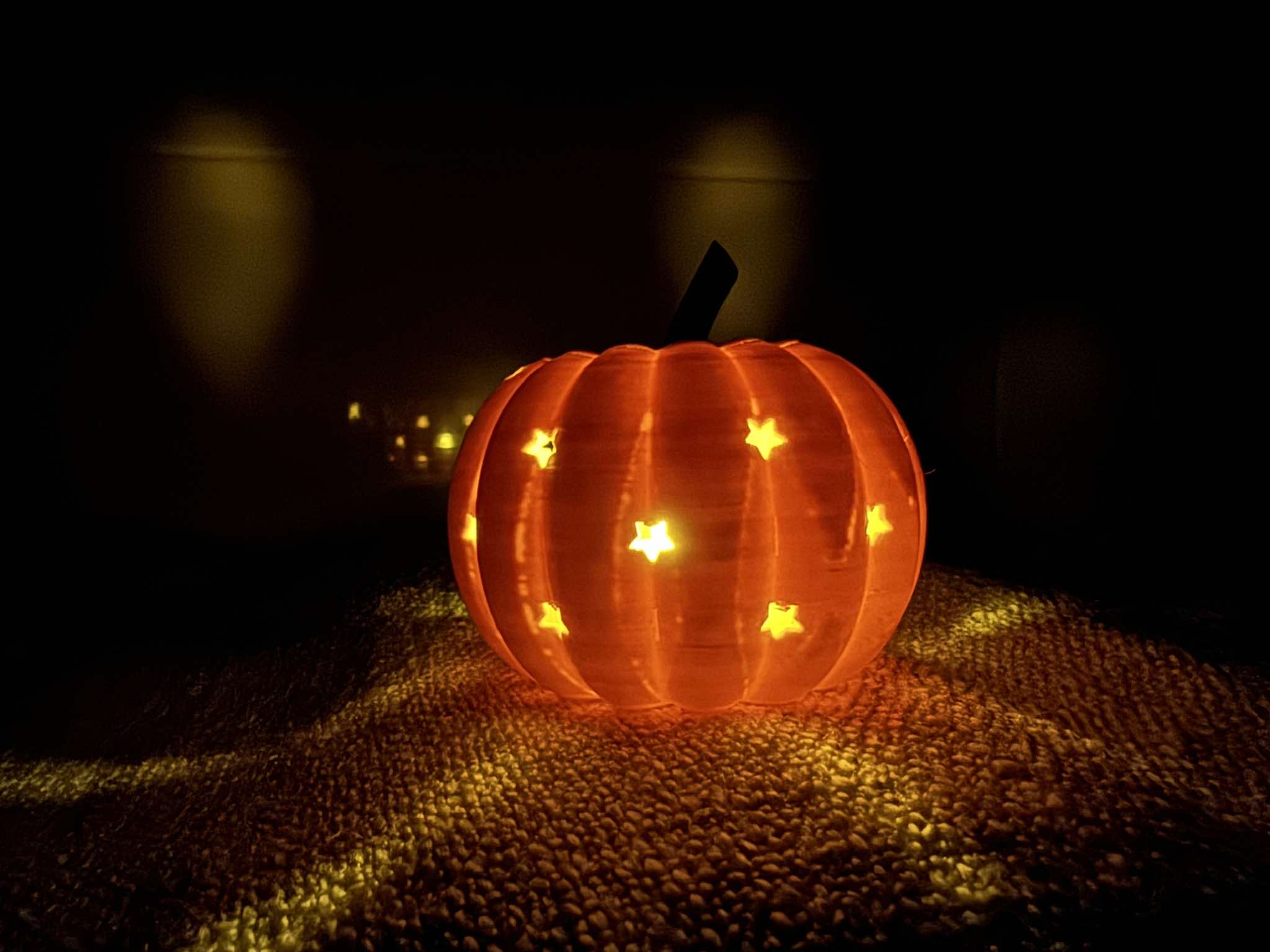 80mm Mini Pumpkin for LED Tealights with Stand