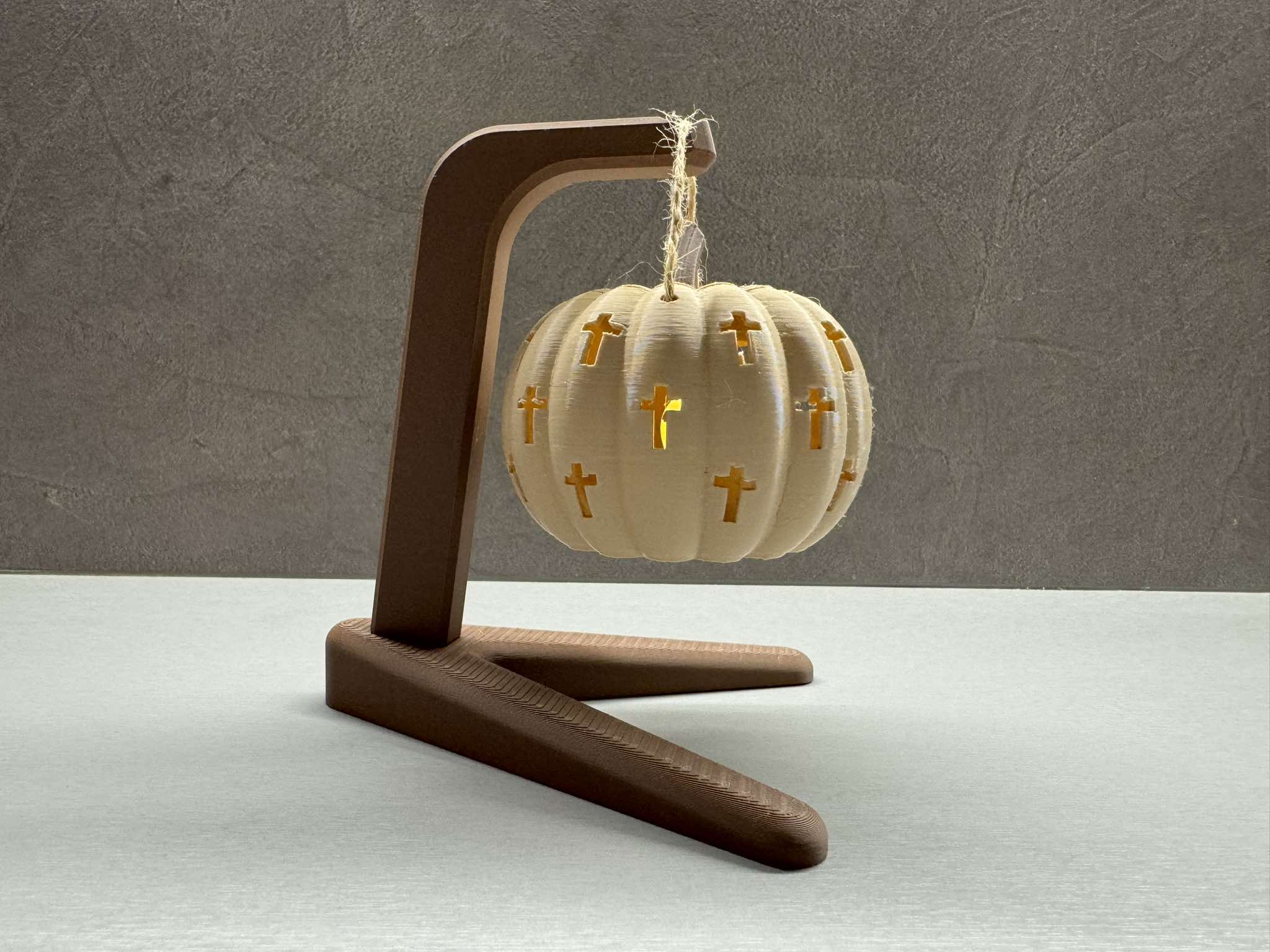 80mm Mini Pumpkin for LED Tealights with Stand