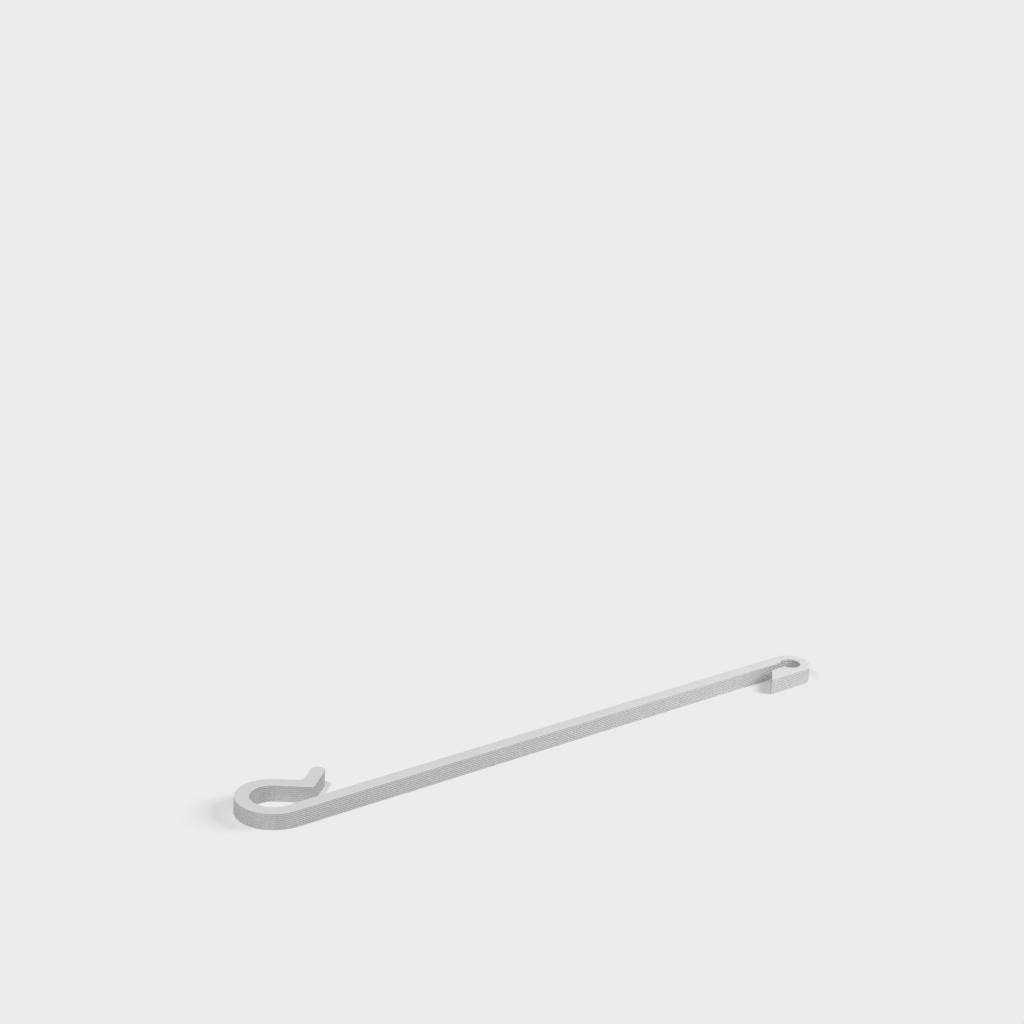 Adjustable length hook for shower curtain