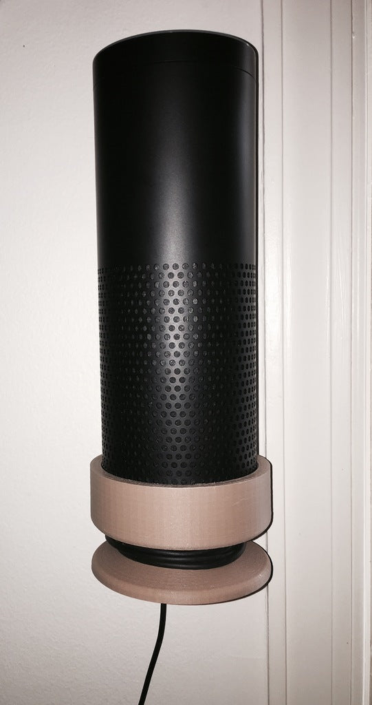 Wall mounting for Amazon Echo with power cable holder