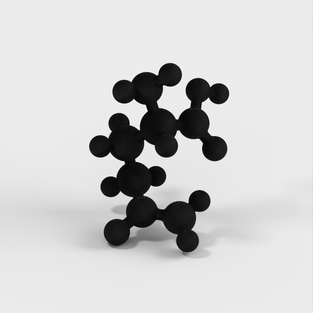 Molecular Model - Glutamine - Atomic Scale Model