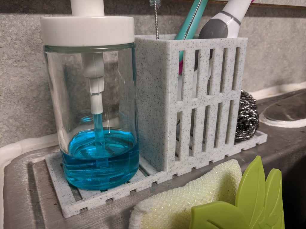 Practical Kitchen Sink Caddy for Washing-up Liquid and Sponge