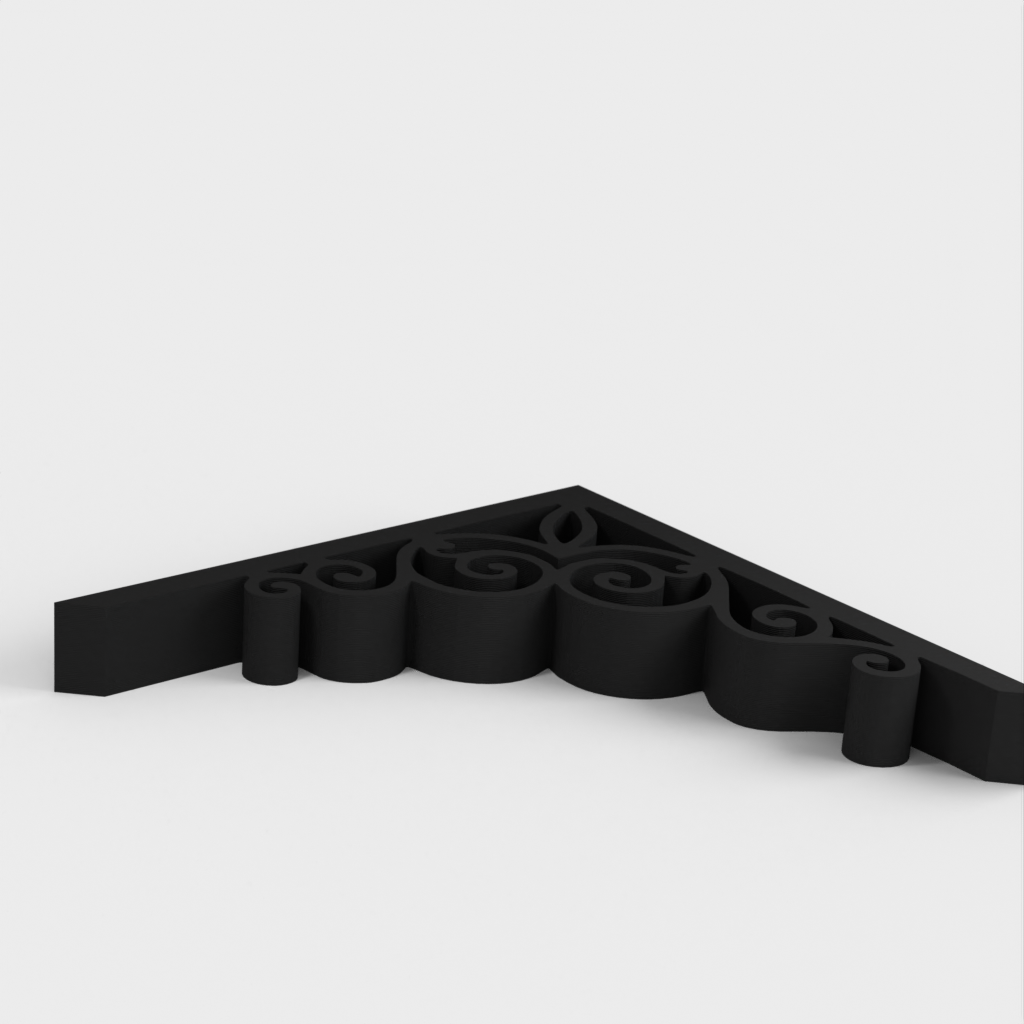 Scroll design inserted for Ikea Ekby Valter 11&quot; shelf bracket