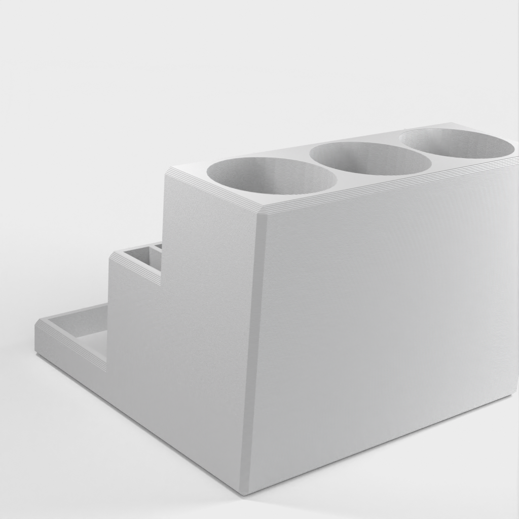 Small desk organizer for pencils, pens and erasers