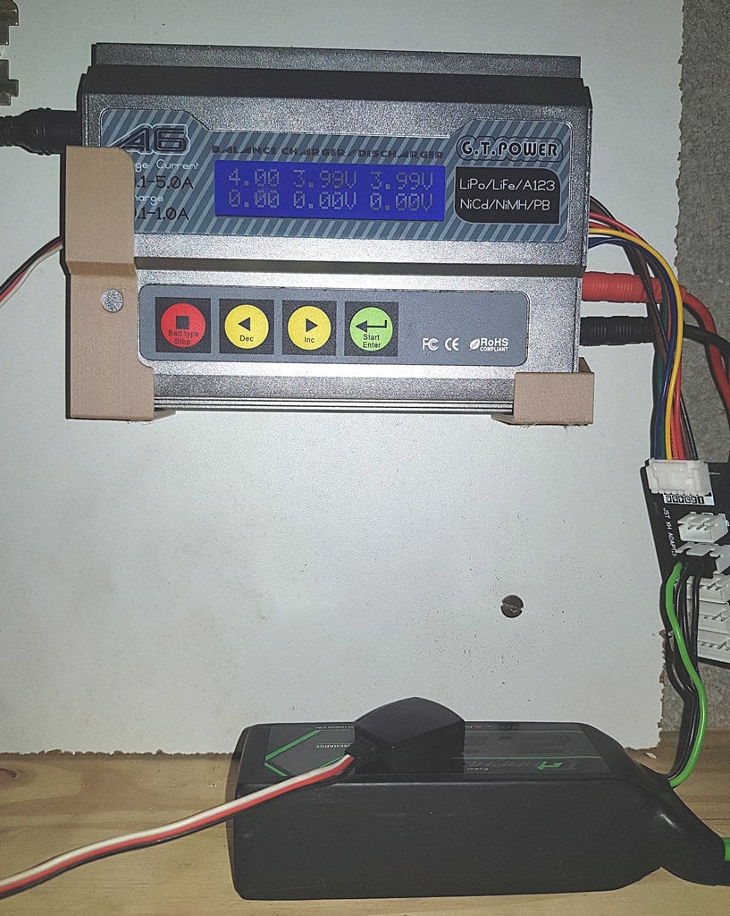 Wall mount for RC GT Power A6 Charger