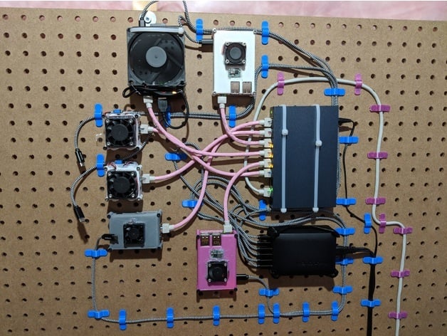 2 Pin Wire Clip (Pegboard) - Practical Wire Management Clips