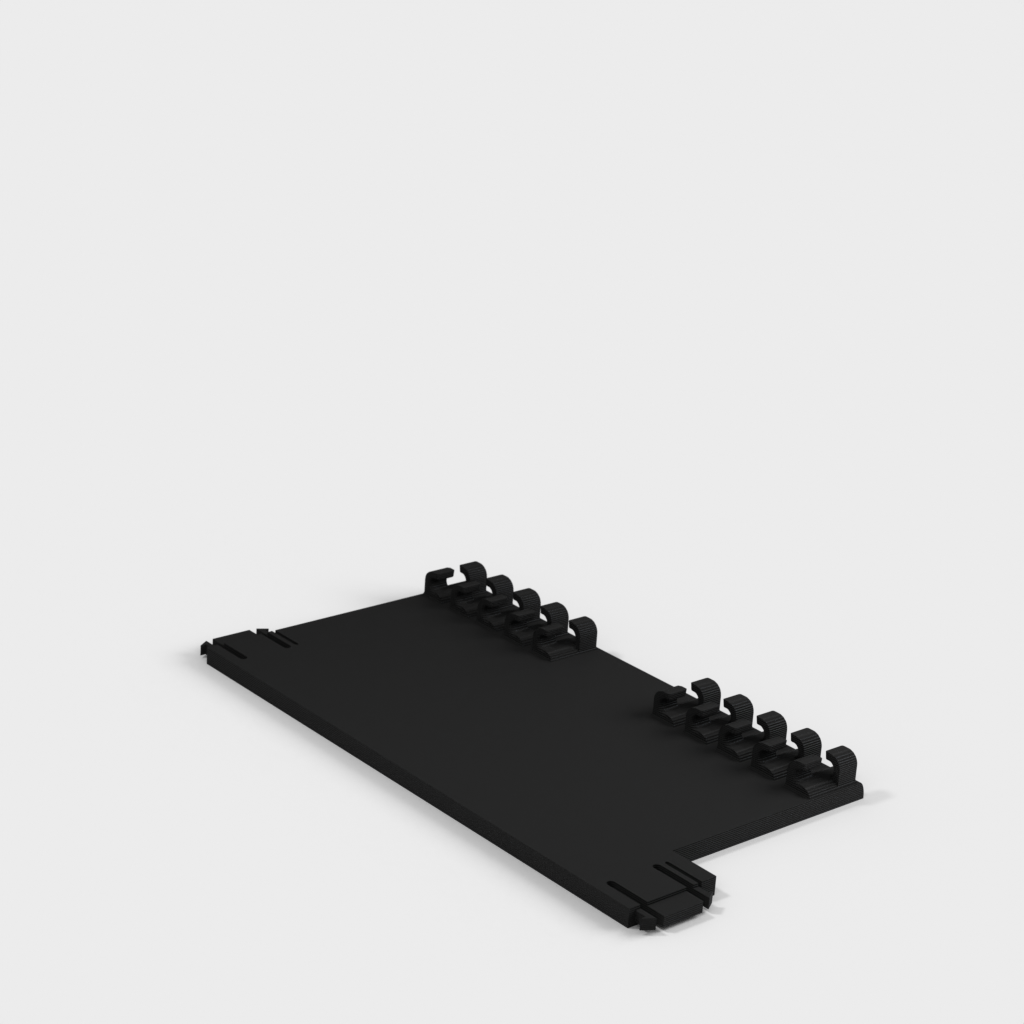 7-port USB hub holder with cable management and table mounting
