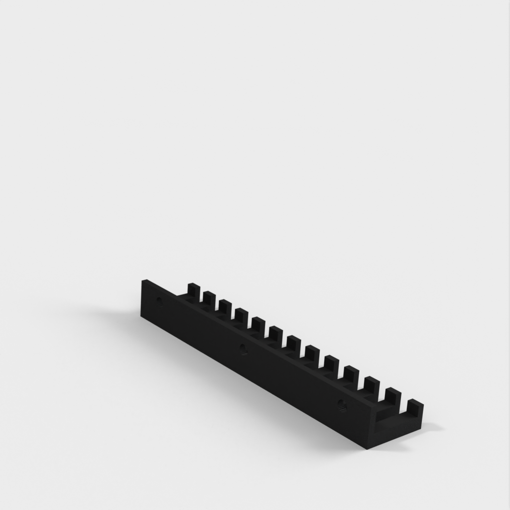 12 Slot Cable Holder for Small Cables for Desk