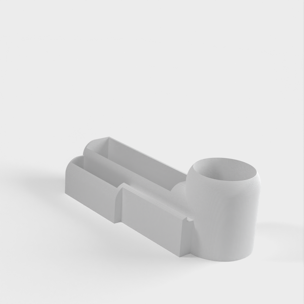 Desk organizer for Kaliber with LED lamp