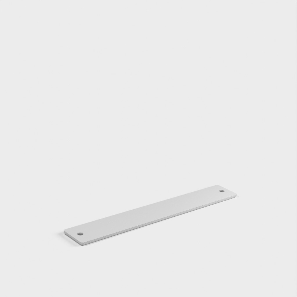 Cabinet door handle with mounting plate for M4 bolts
