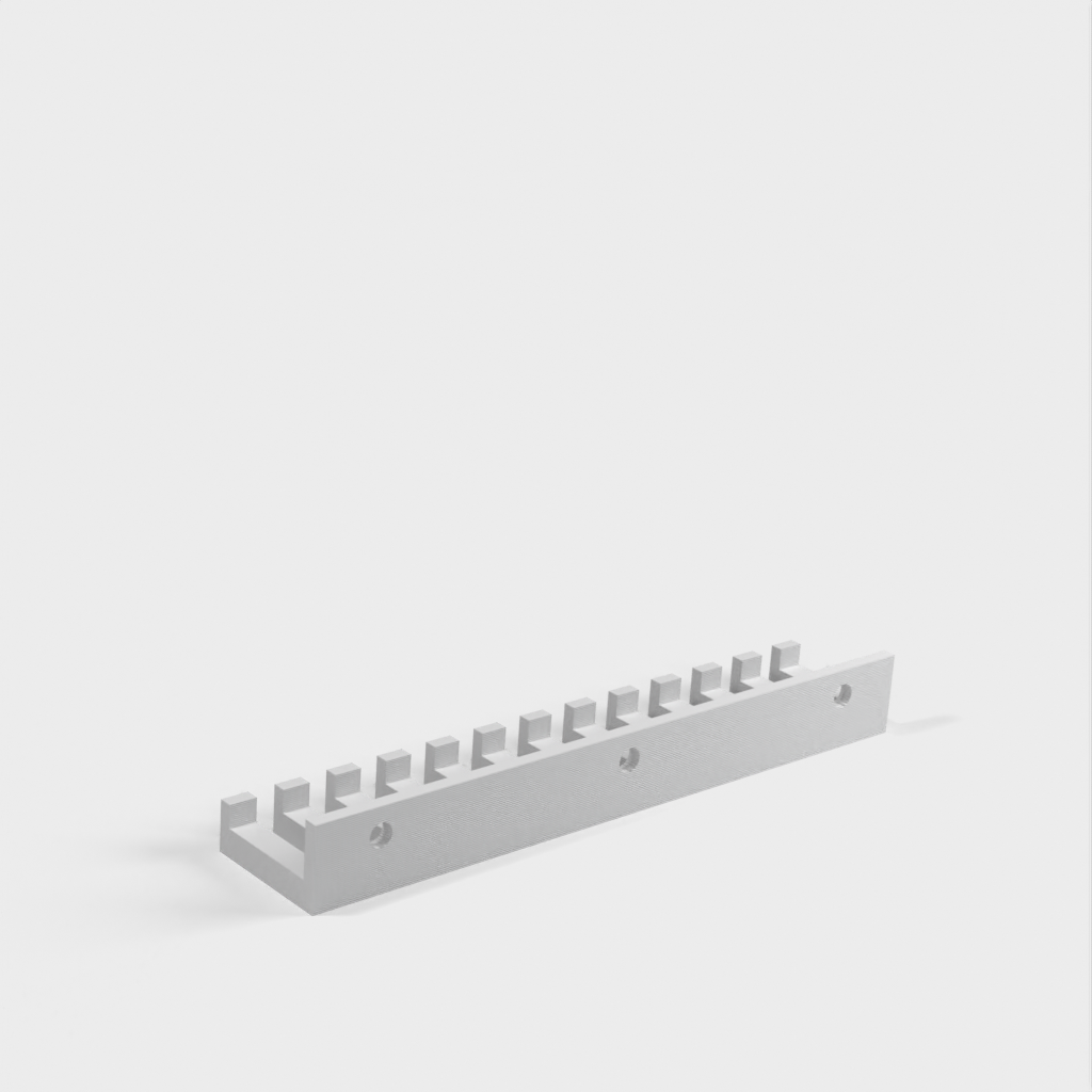 12 Slot Cable Holder for Small Cables for Desk