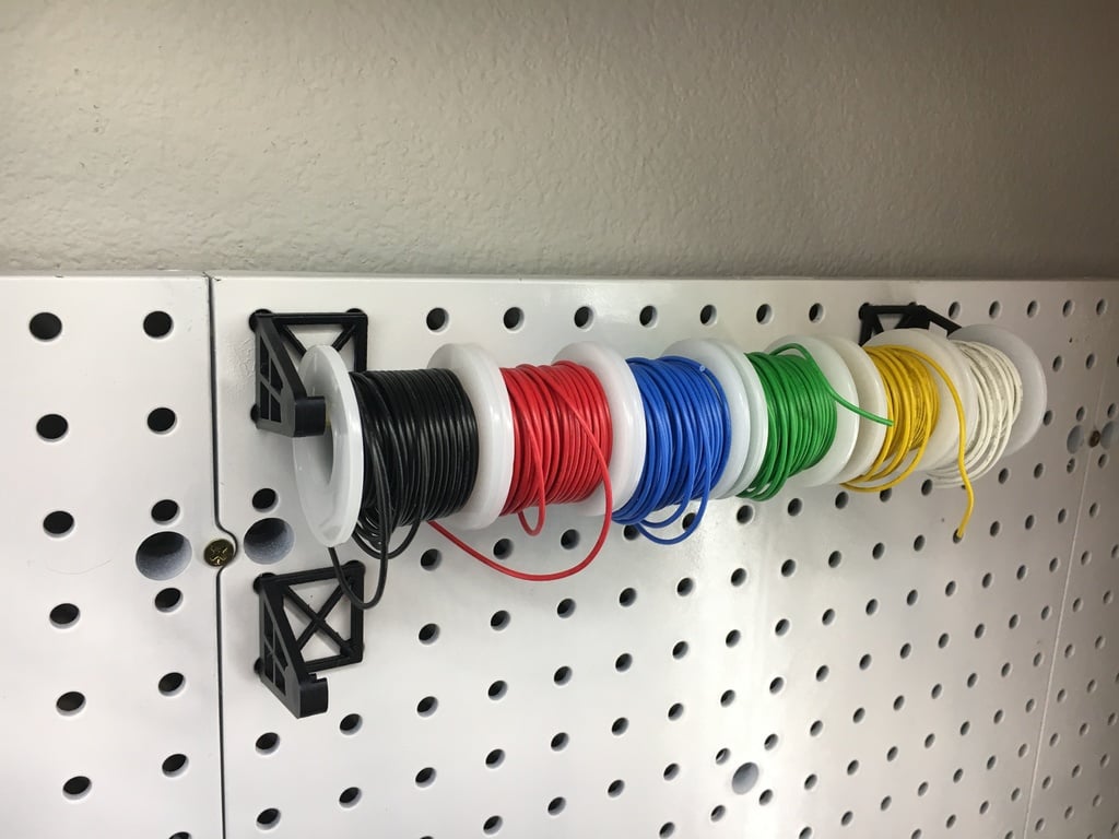 Pegboard Cable Holder for Spools