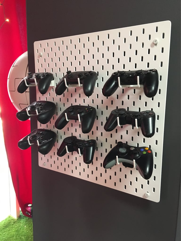 Universal Controller Hanger for IKEA SKÅDIS Pegboard