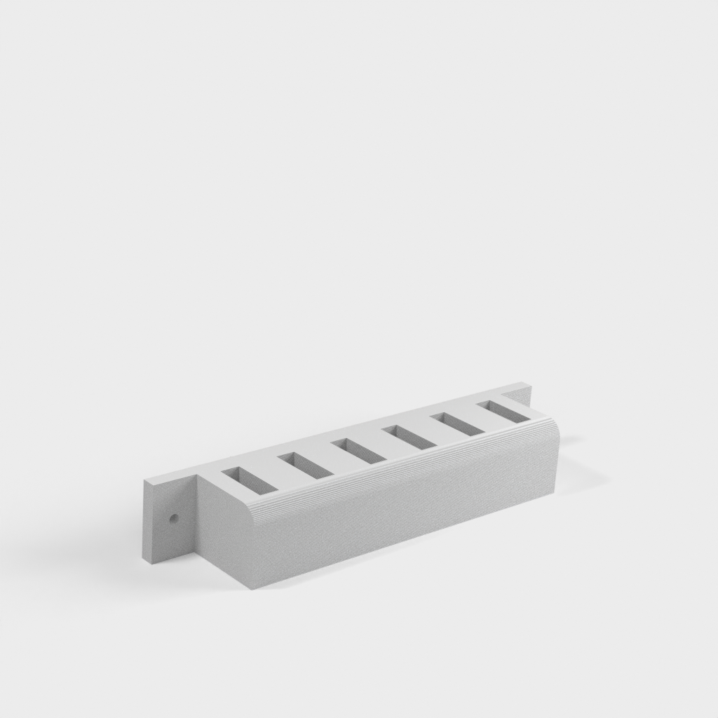 USB Rack for 6 USB sticks with mounting option on desk or wall