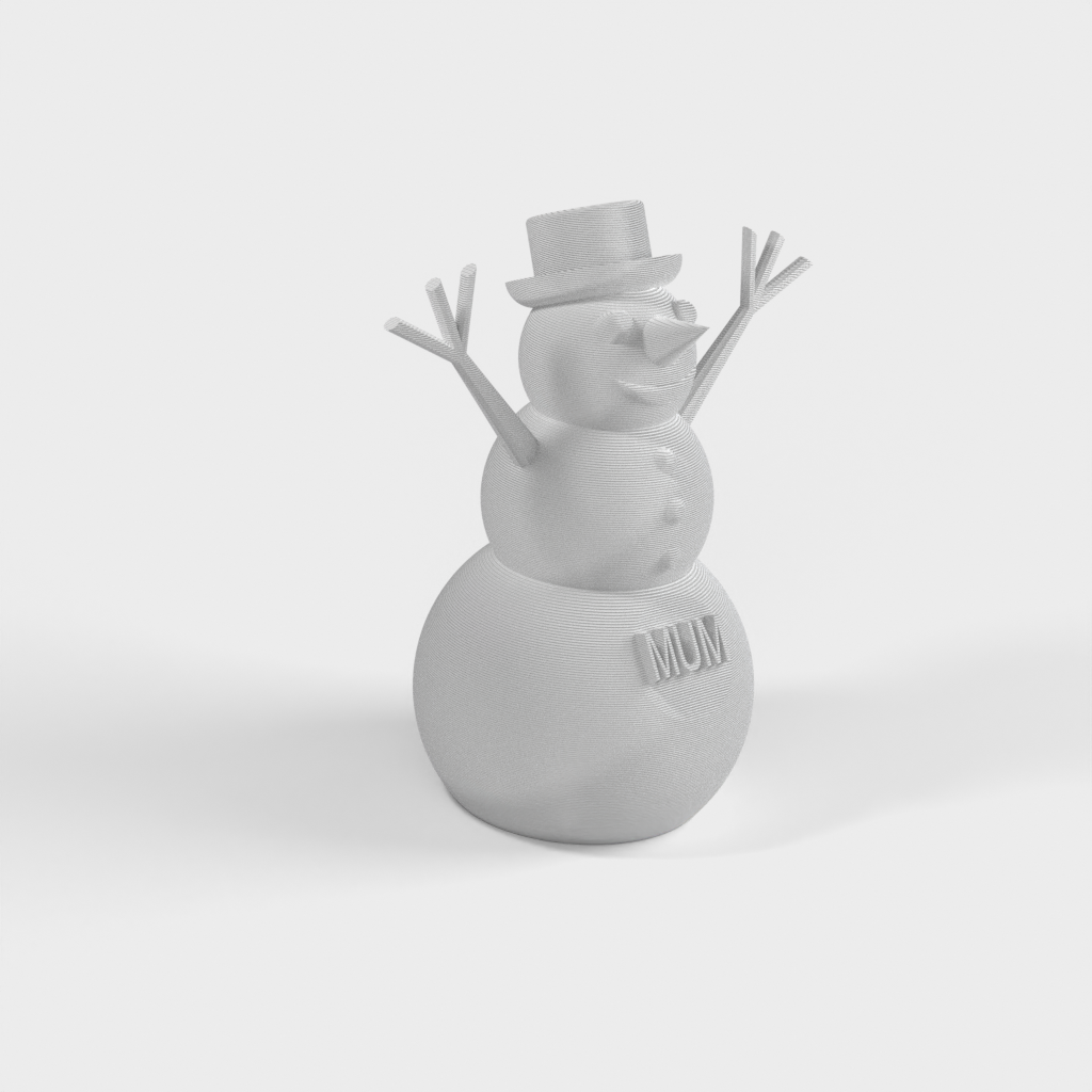 Snowman for printing without supports
