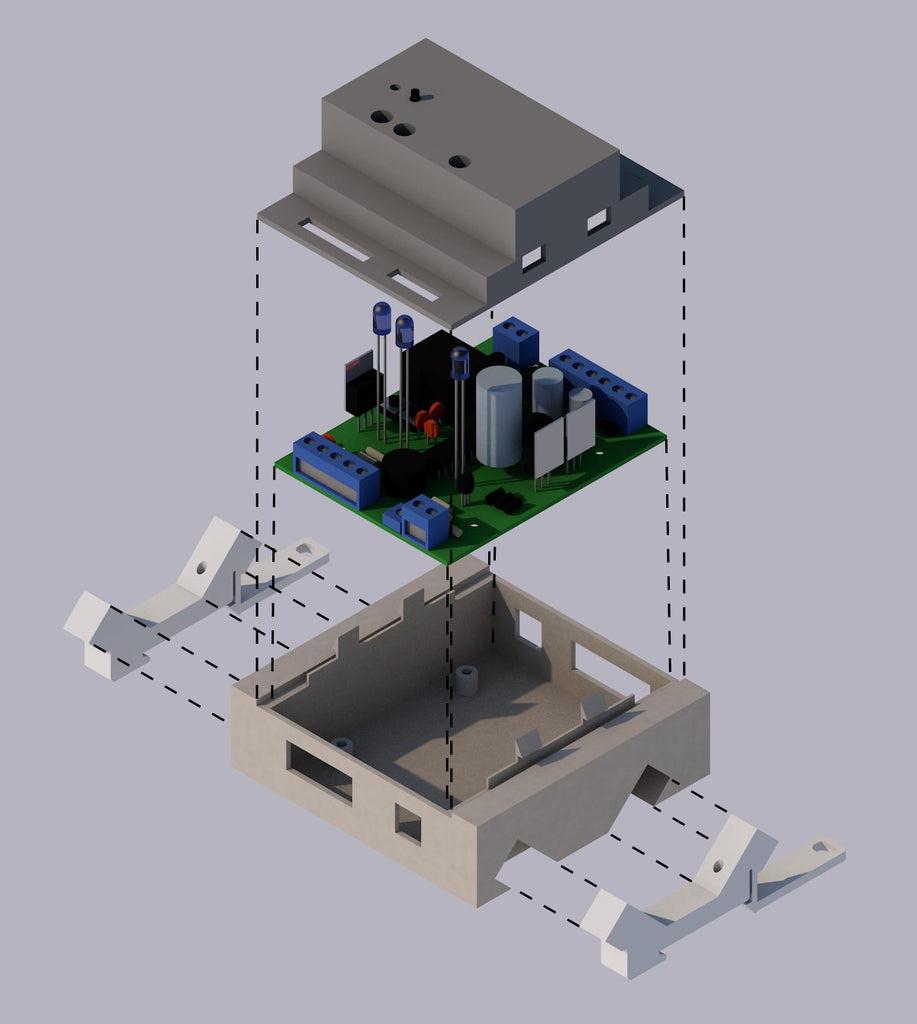 Electronic circuit encapsulation with DIN rail adapters