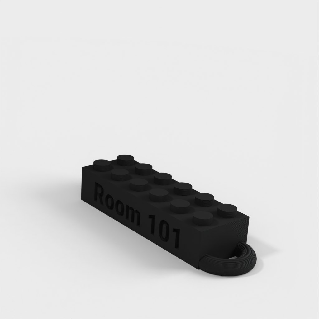 Personalized LEGO Compatible Text Tag Key Fob