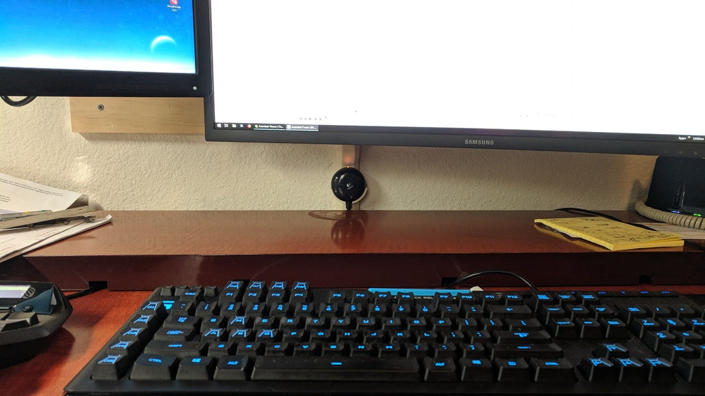 Computer cable Chase for desktop and Logitech speaker control