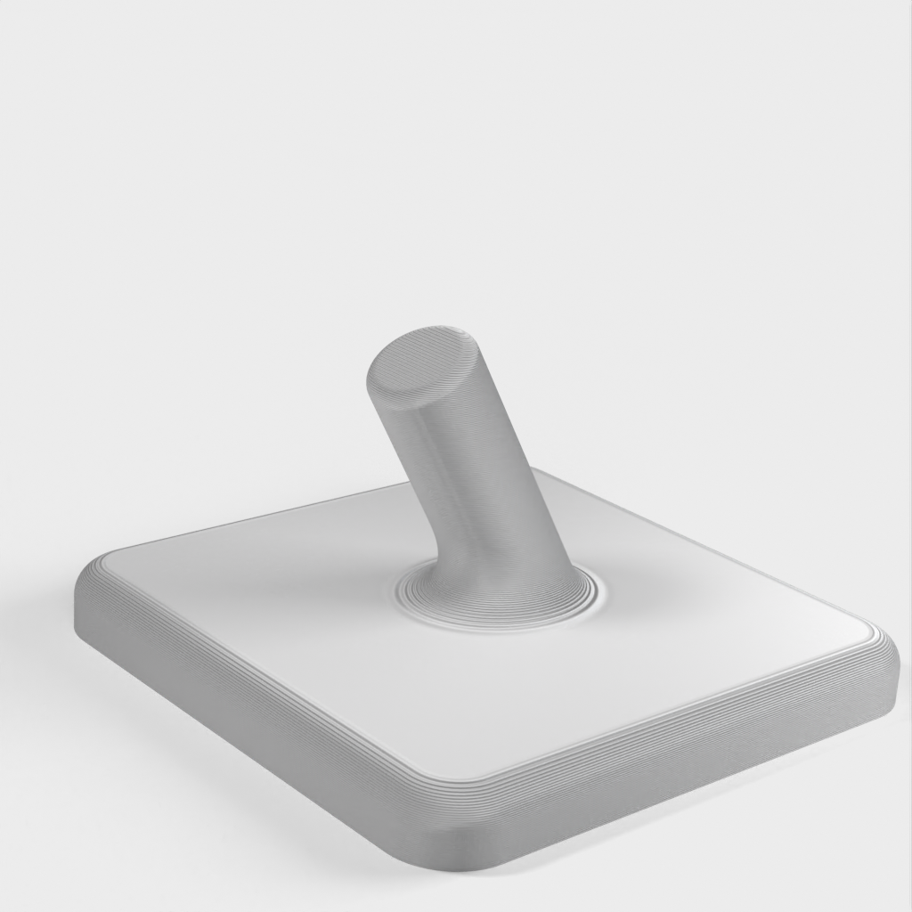Simple Wall Hook with 45x45mm Base and 25mm Hook Length