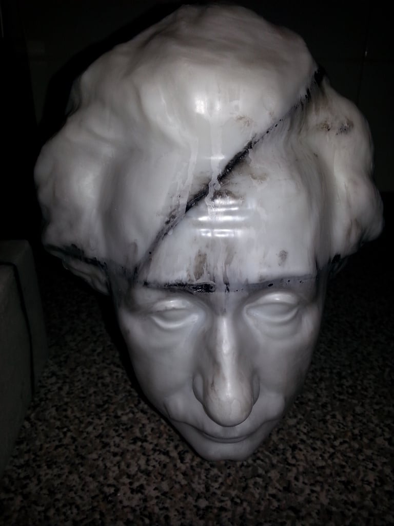Albert Einstein Bust 3D Scan - Bronze statue for Print