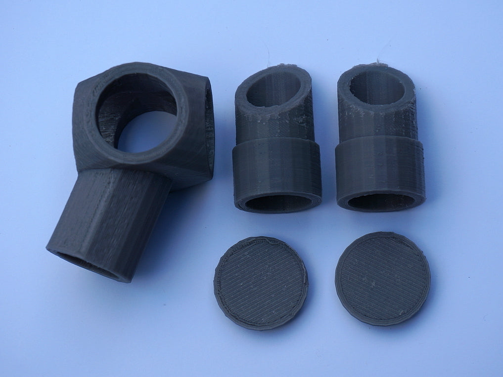 Reconfigurable 22.5° & 45° 3-Way PVC Elbows for 1/2" Pipe