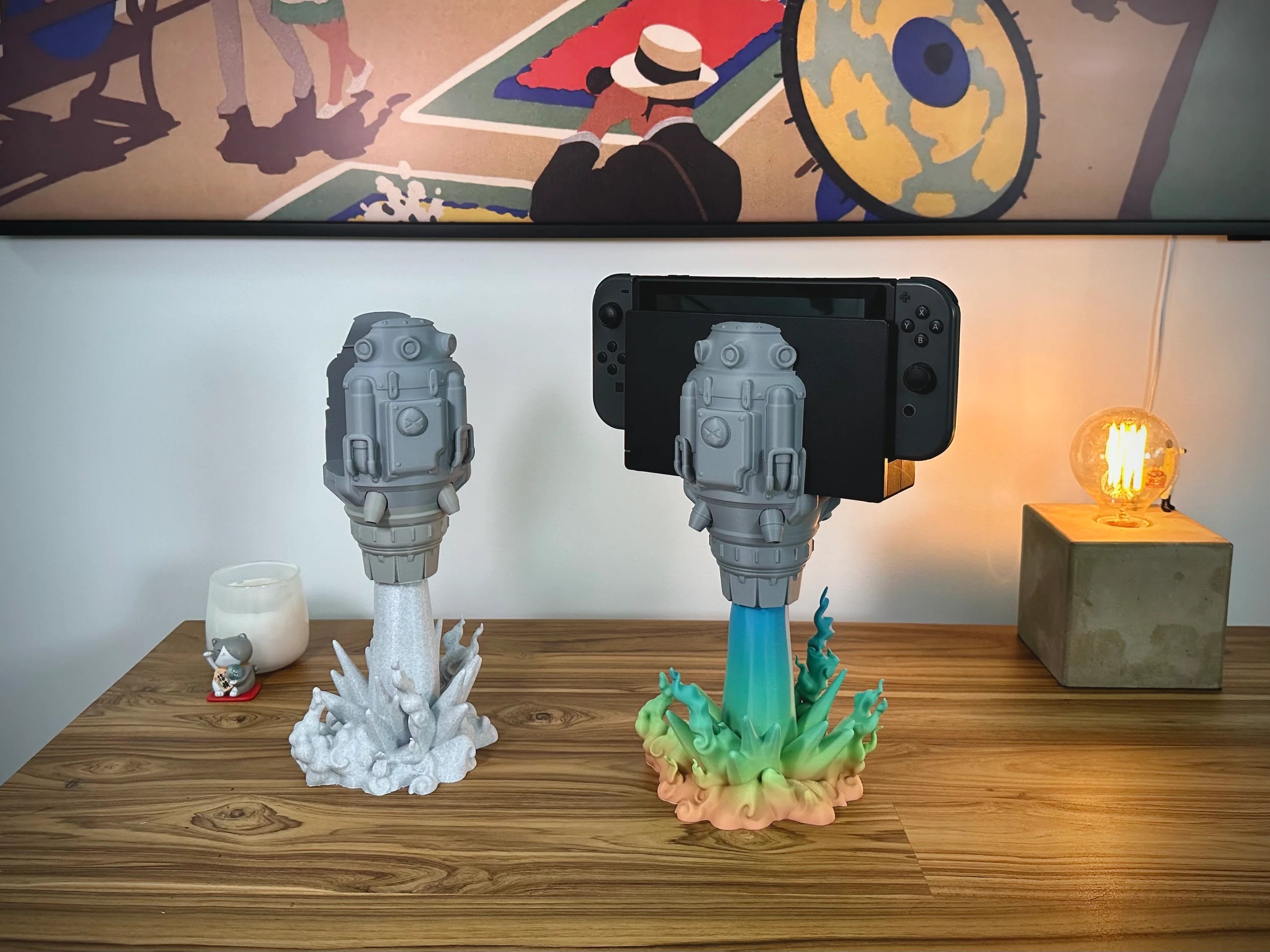Stylish rocket holder for Nintendo Switch OLED/Classic