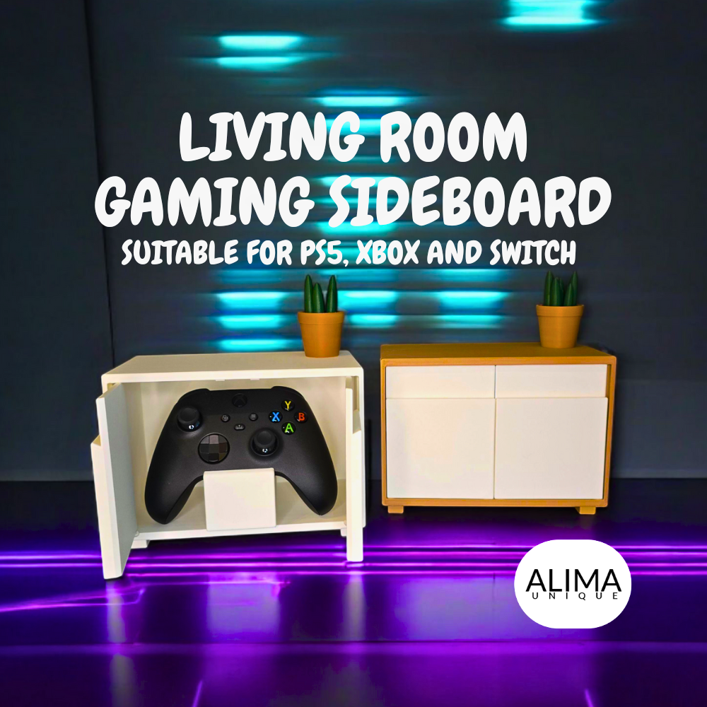 Modern Gaming Sideboard for the Living Room - Organising PS5, Xbox and Switch Controllers