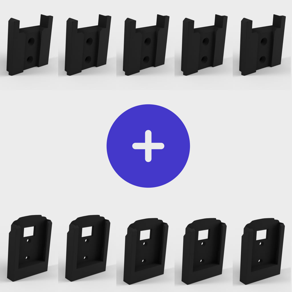 Package offer - 5 tool holders and 5 battery holders for Bosch 18v professional