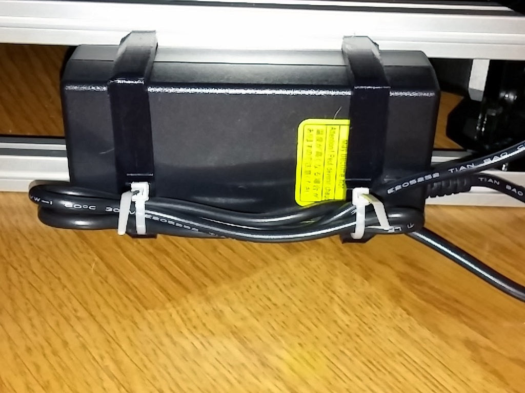Kossel Clear PLA Power Supply Mount V2