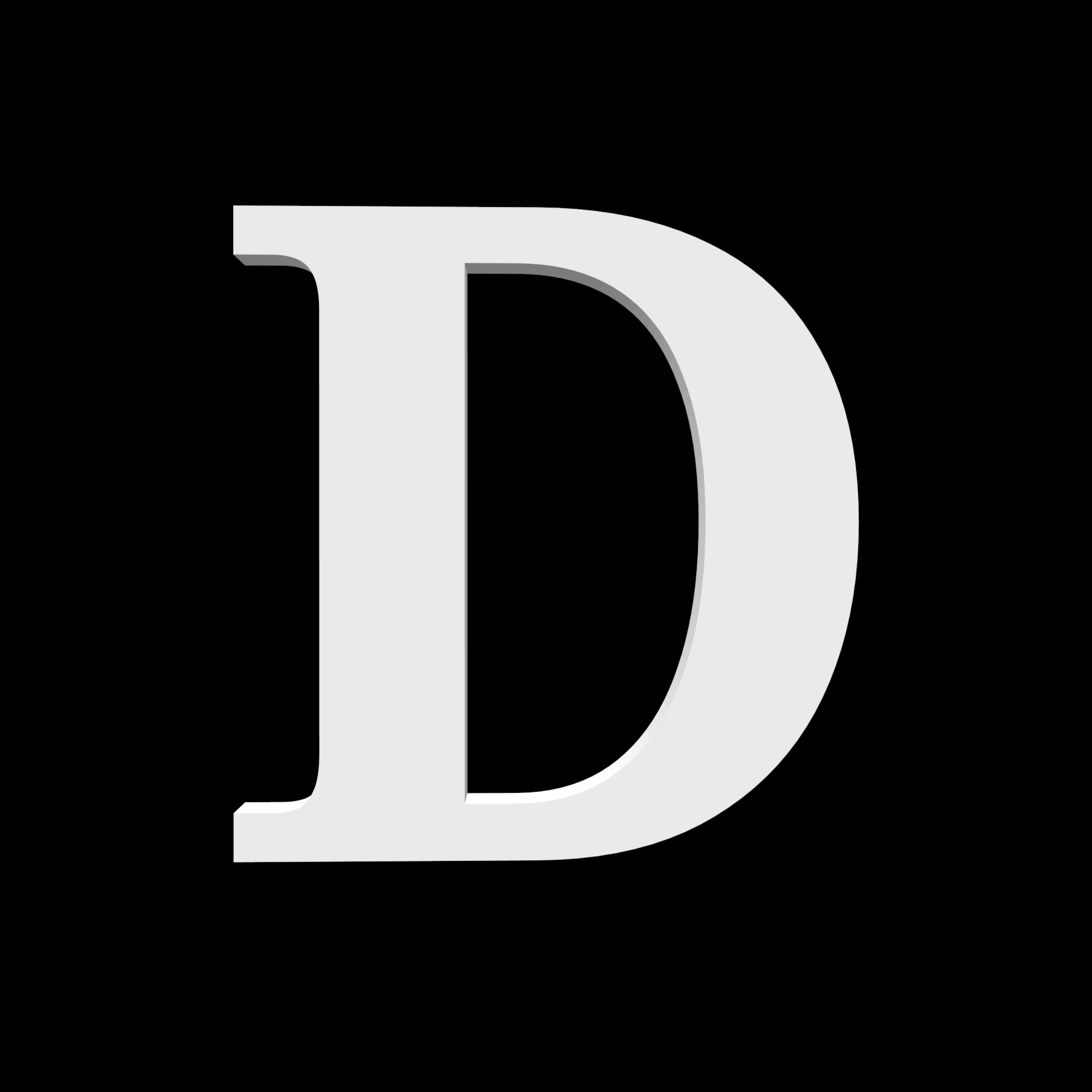 House letter D - Noto Serif - 170mm high - 10mm deep