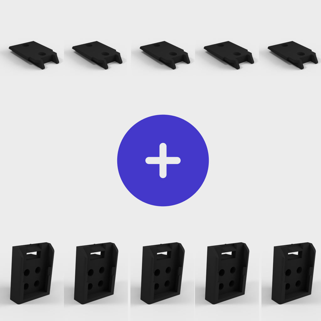 Package offer - 5 tool holders and 5 battery holders for DeWALT 18v