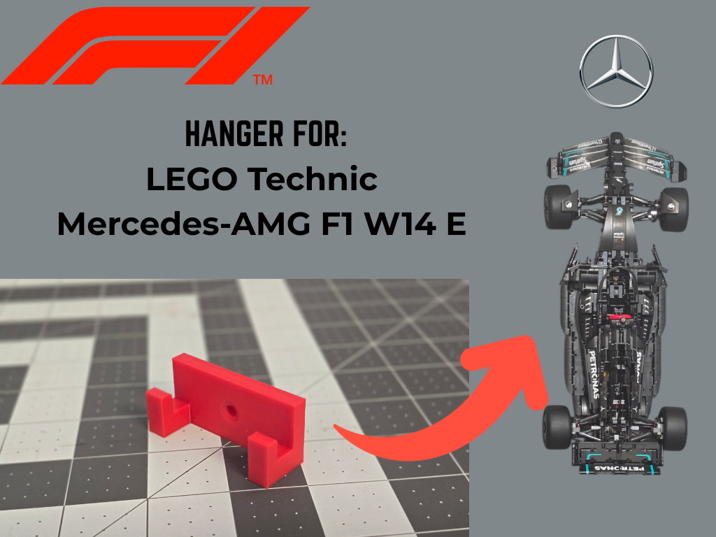 Wall mount for LEGO Technic Mercedes-AMG F1 W14 E Performance