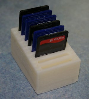 SD card holder for 8 cards