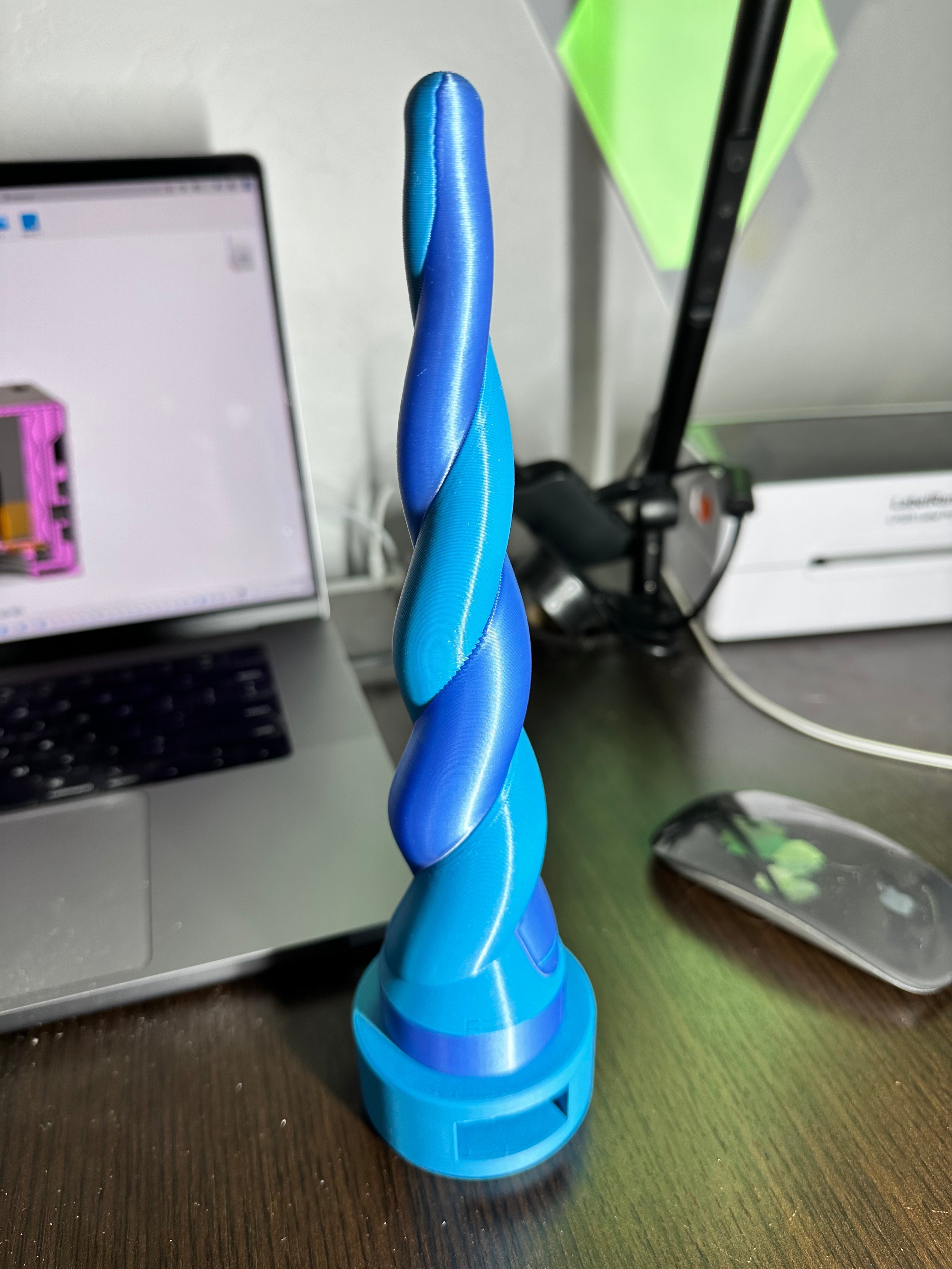 Unicorn horn with LED lights and practical storage