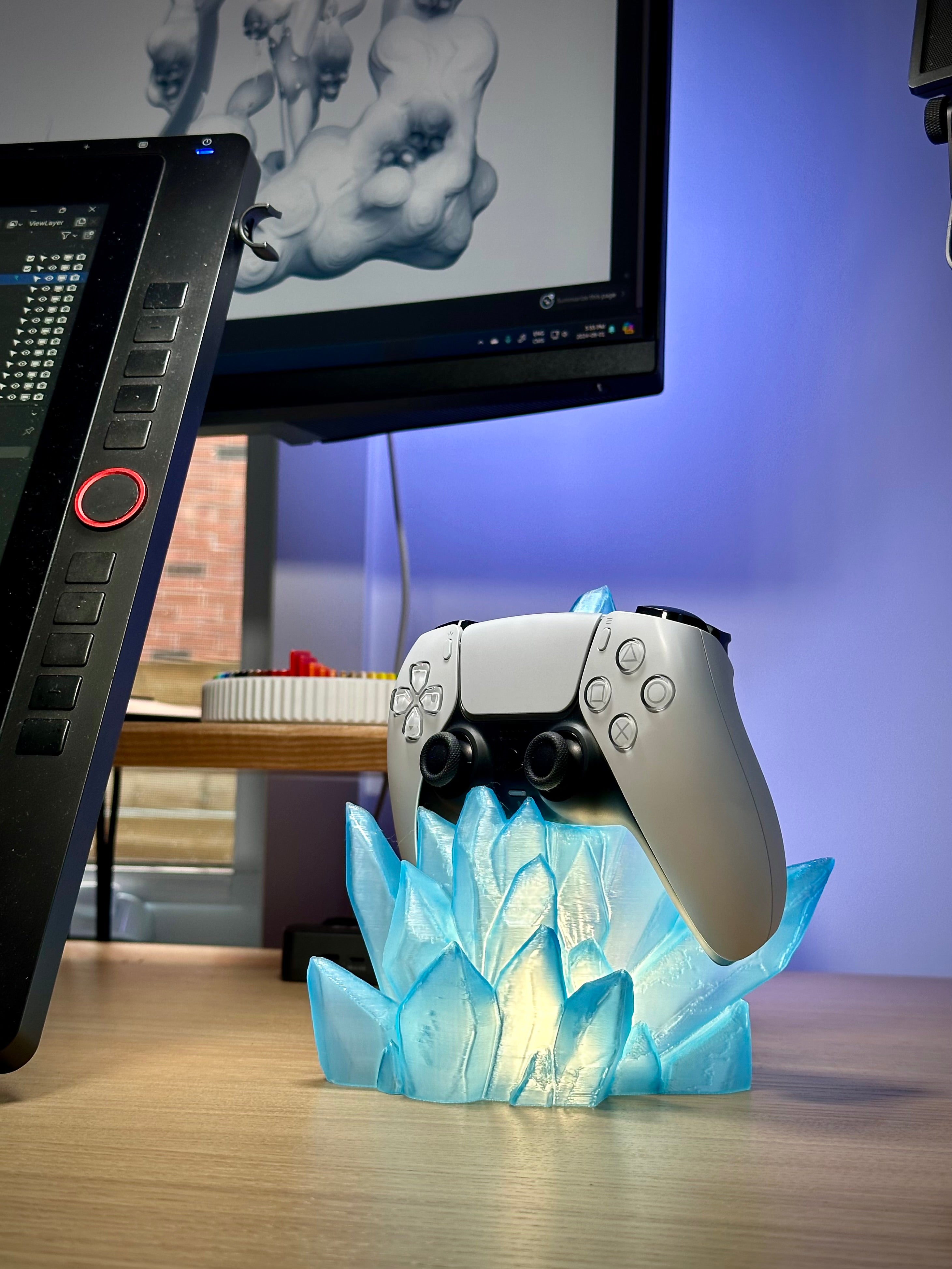 Crystal Controller Stand with LED Lighting