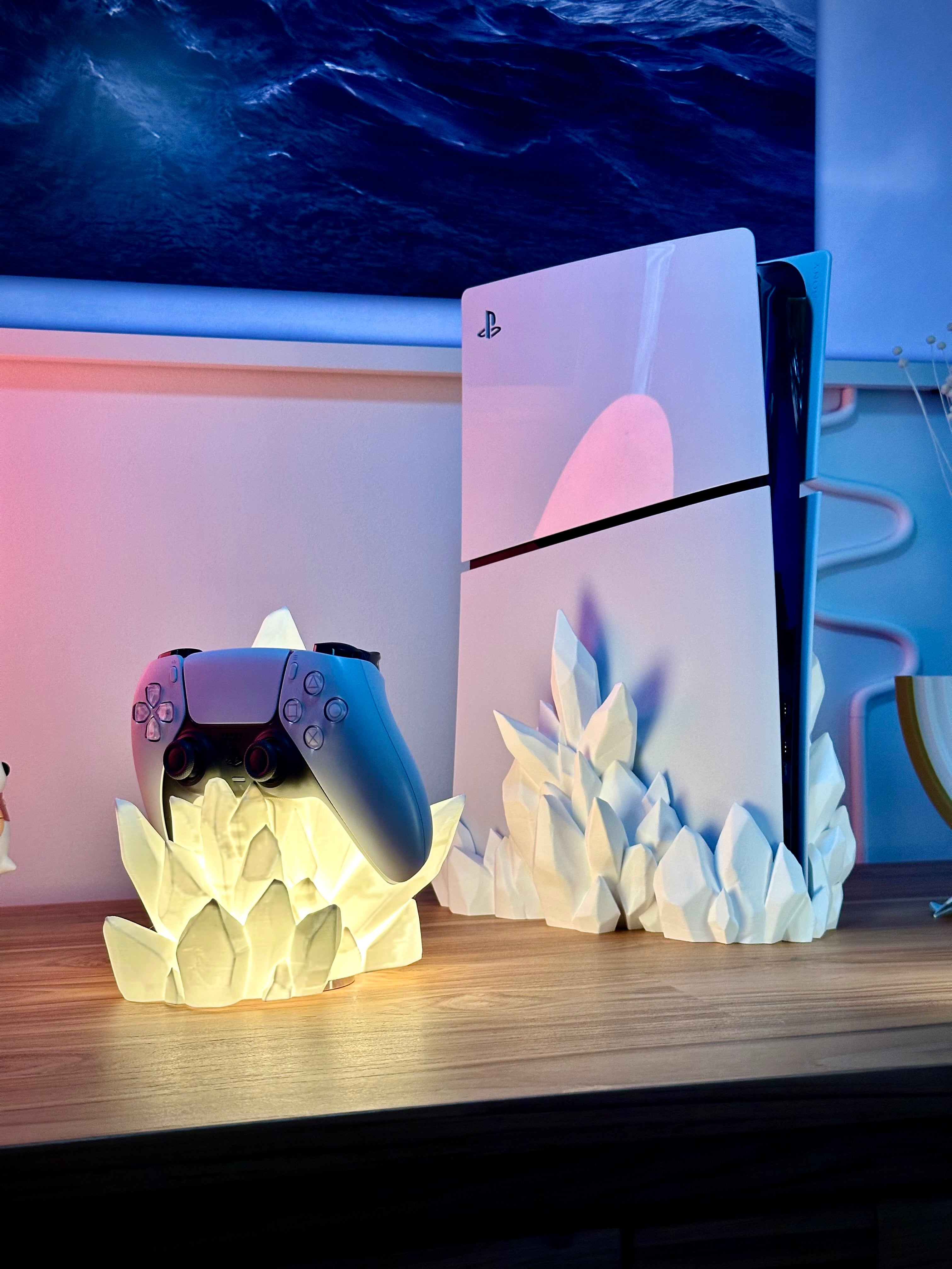 Crystal Controller Stand with LED Lighting