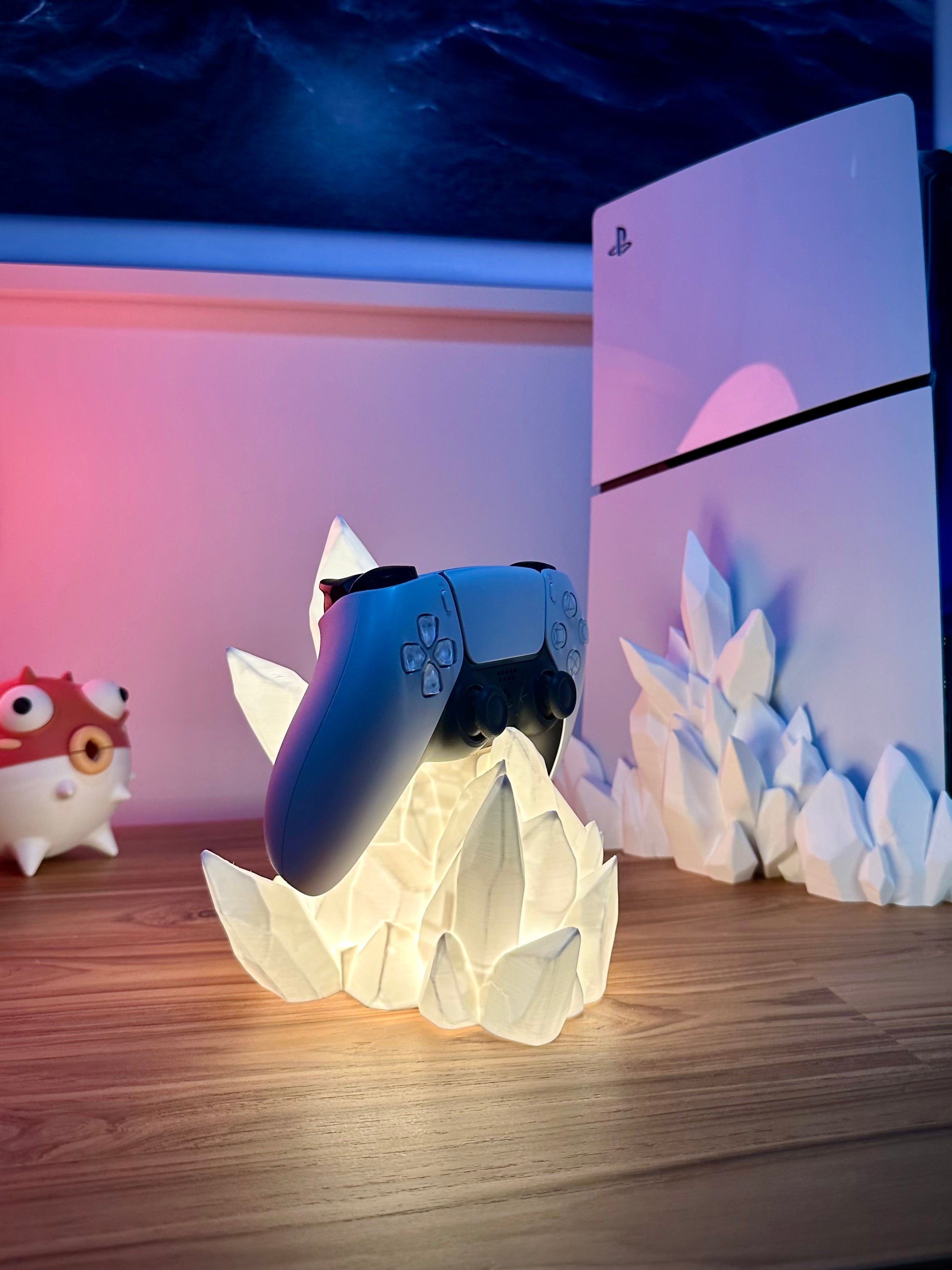 Crystal Controller Stand with LED Lighting