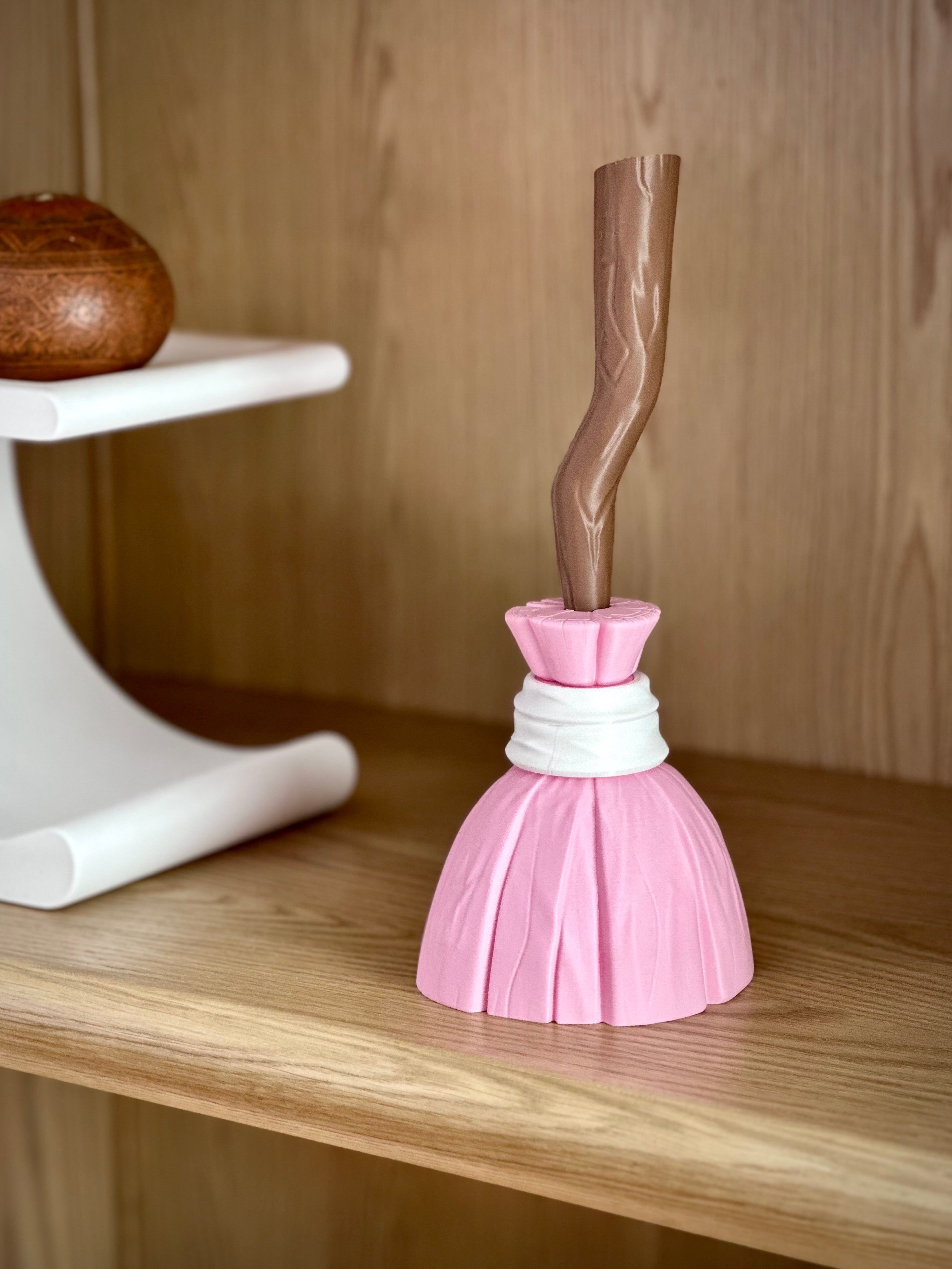 Functional Witch's Broom Pen for the Desk
