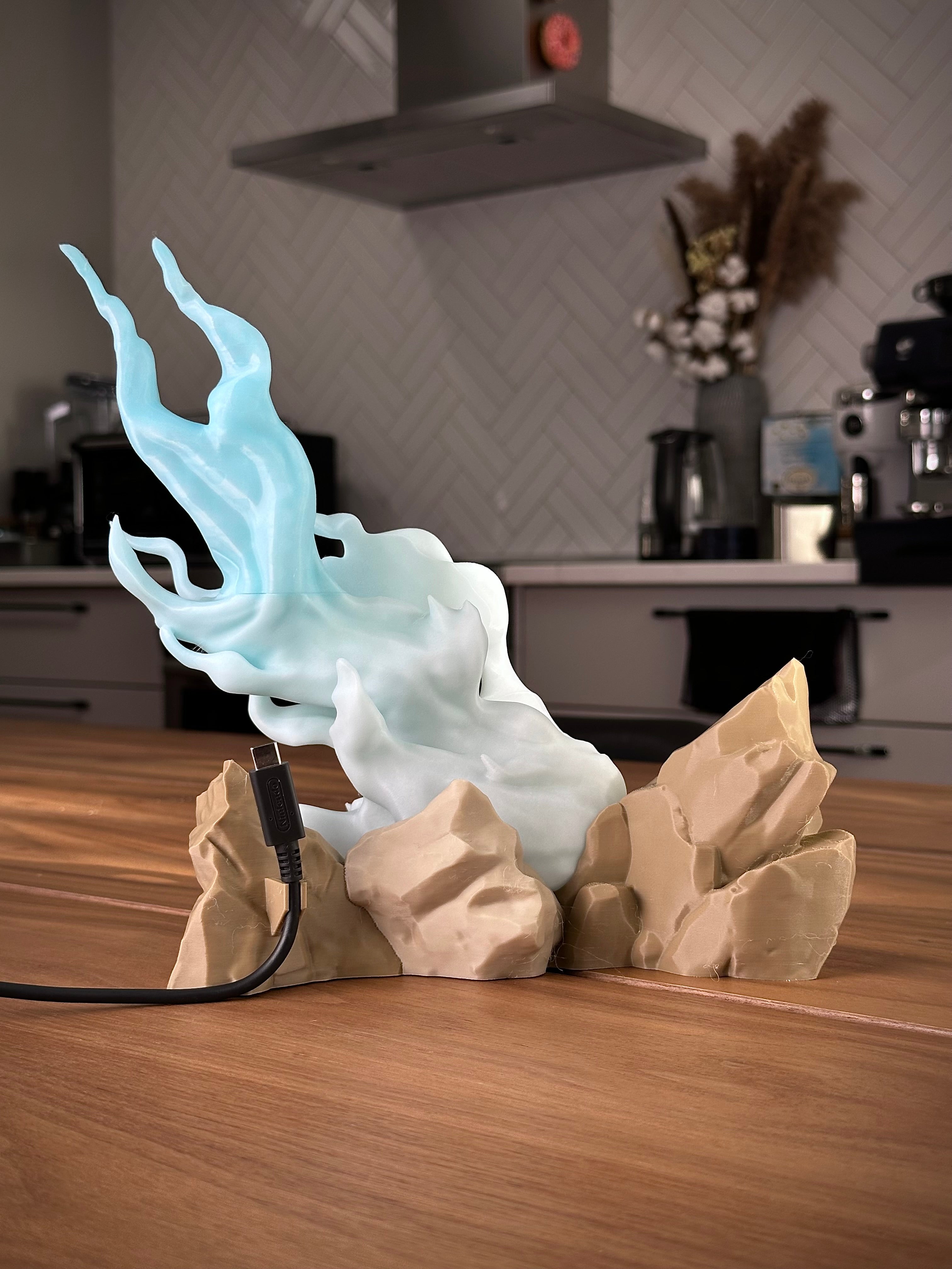Nintendo Switch Lite Charging Dock Fireball Design