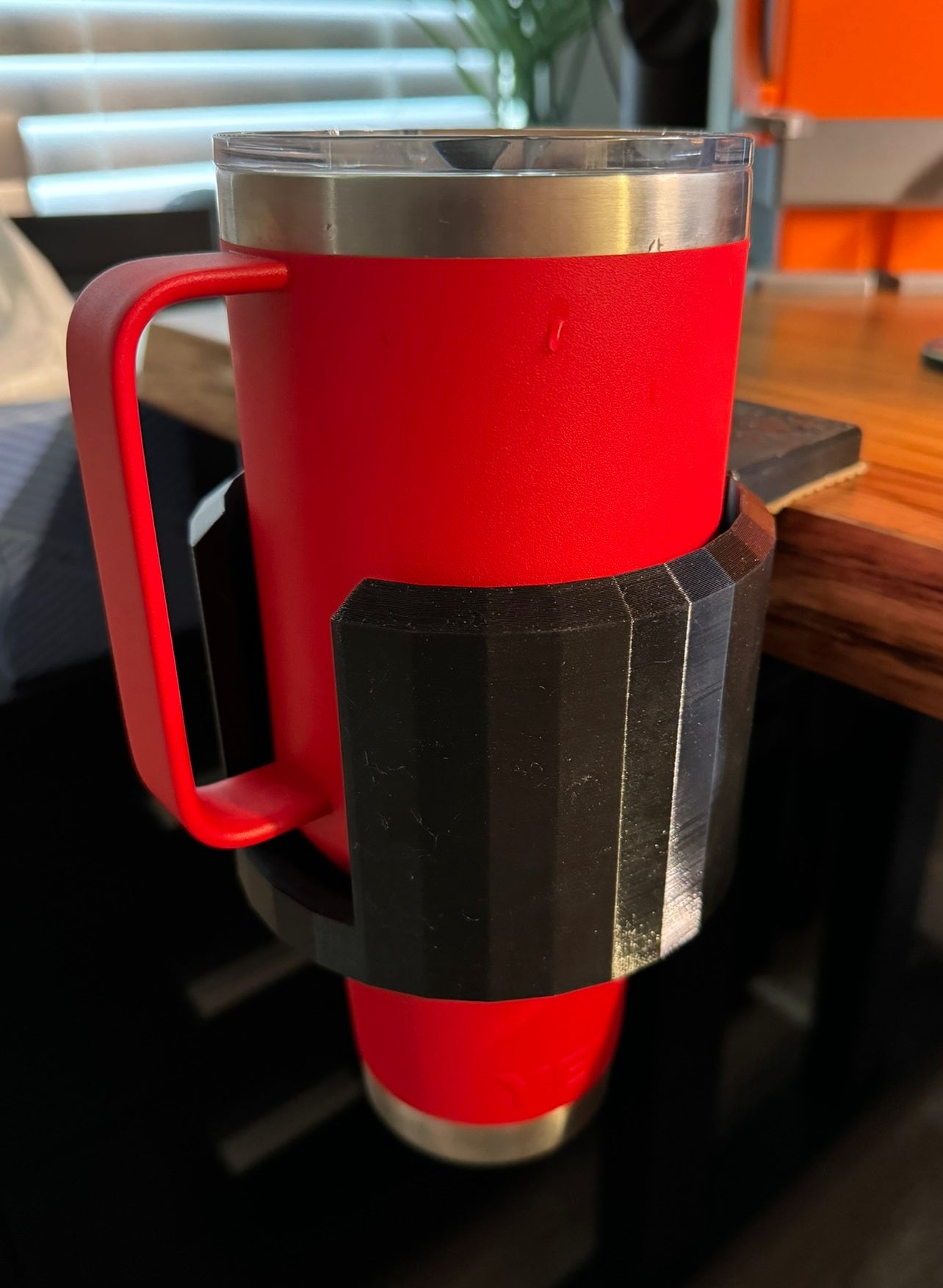 Clamp-on Cup Holder for Desk – Ideal for Yeti and Stanley Tumblers