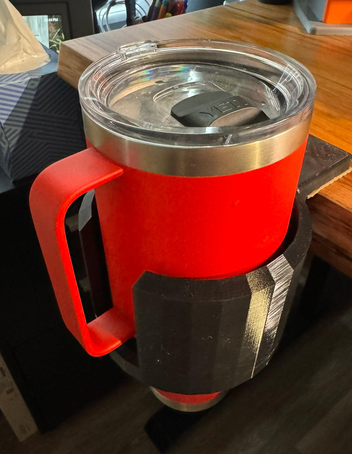 Clamp-on Cup Holder for Desk – Ideal for Yeti and Stanley Tumblers
