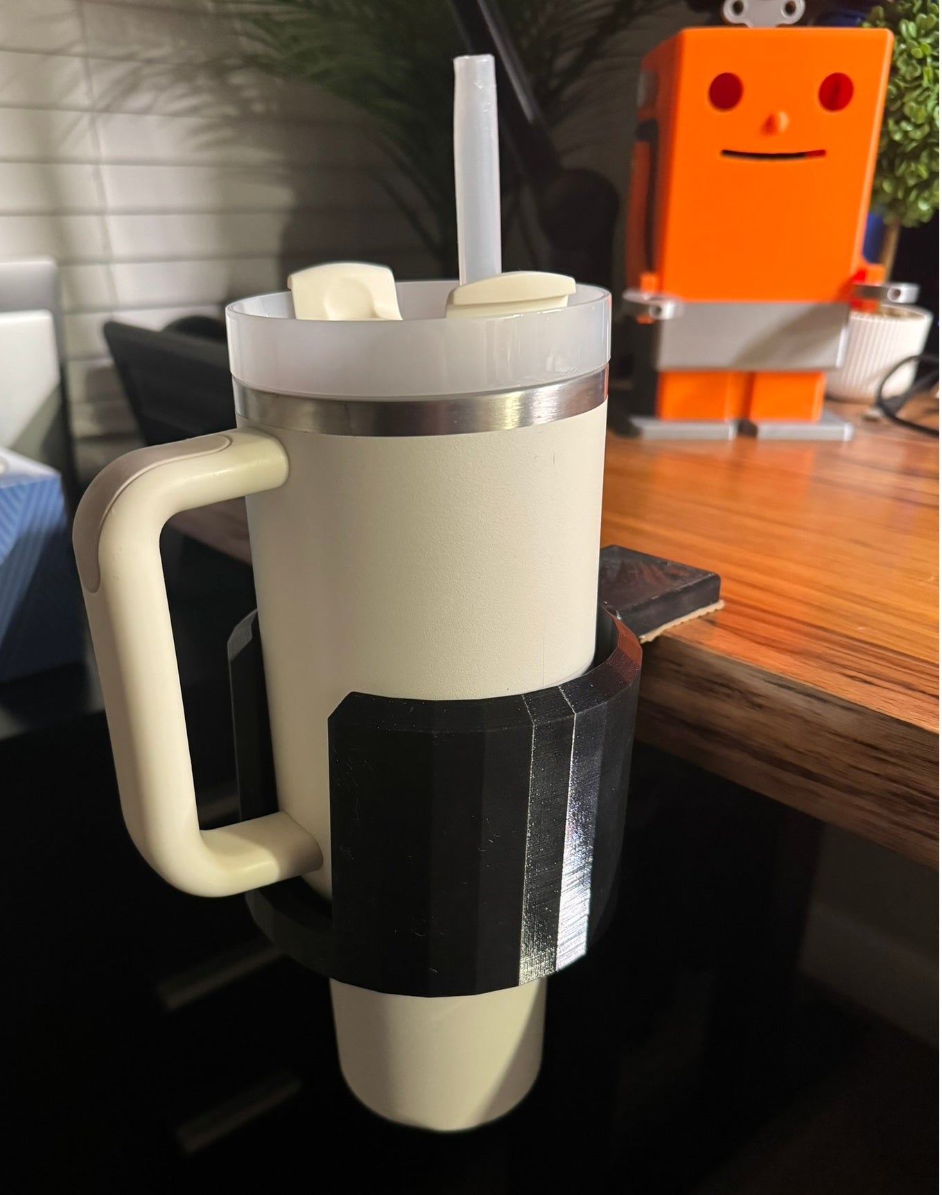 Clamp-on Cup Holder for Desk – Ideal for Yeti and Stanley Tumblers