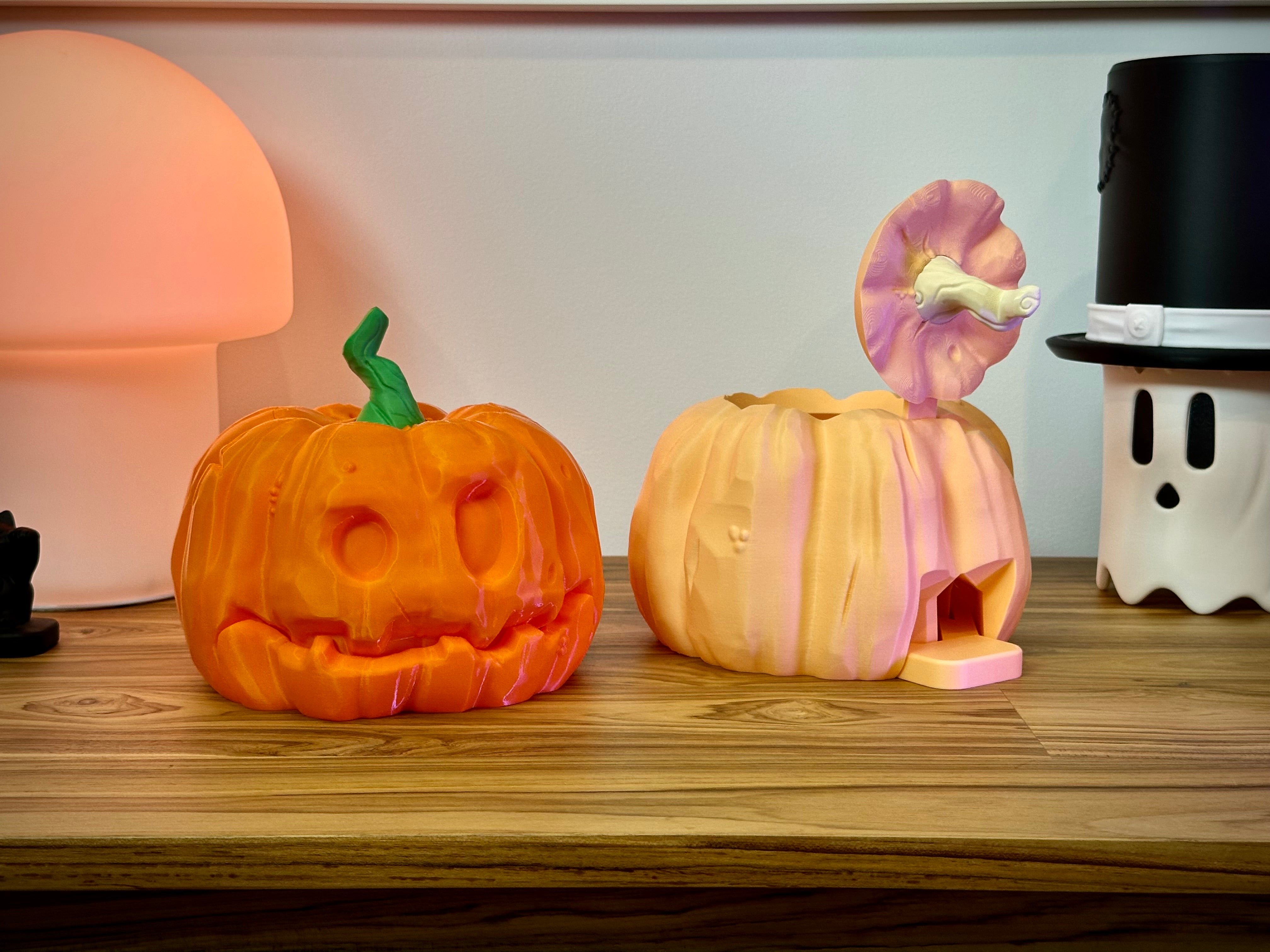 Articulated Halloween Pumpkin Bucket for Candy