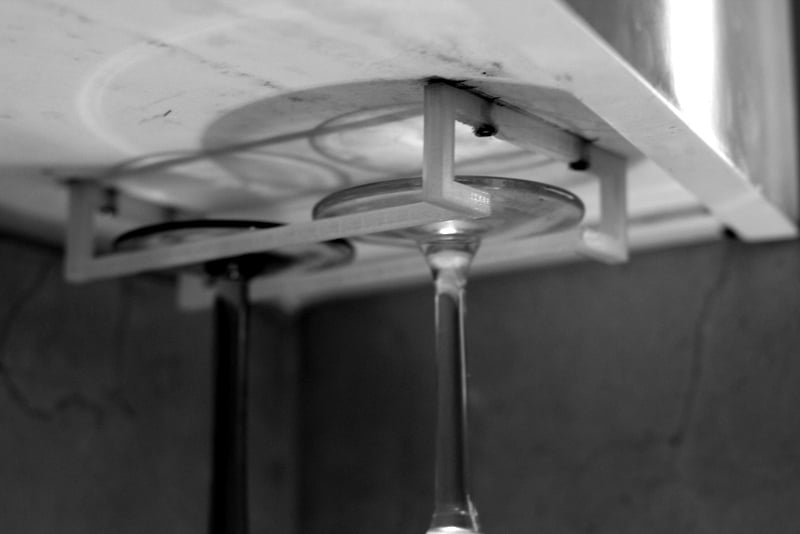Practical Wine Glass Holder for Drying and Storage