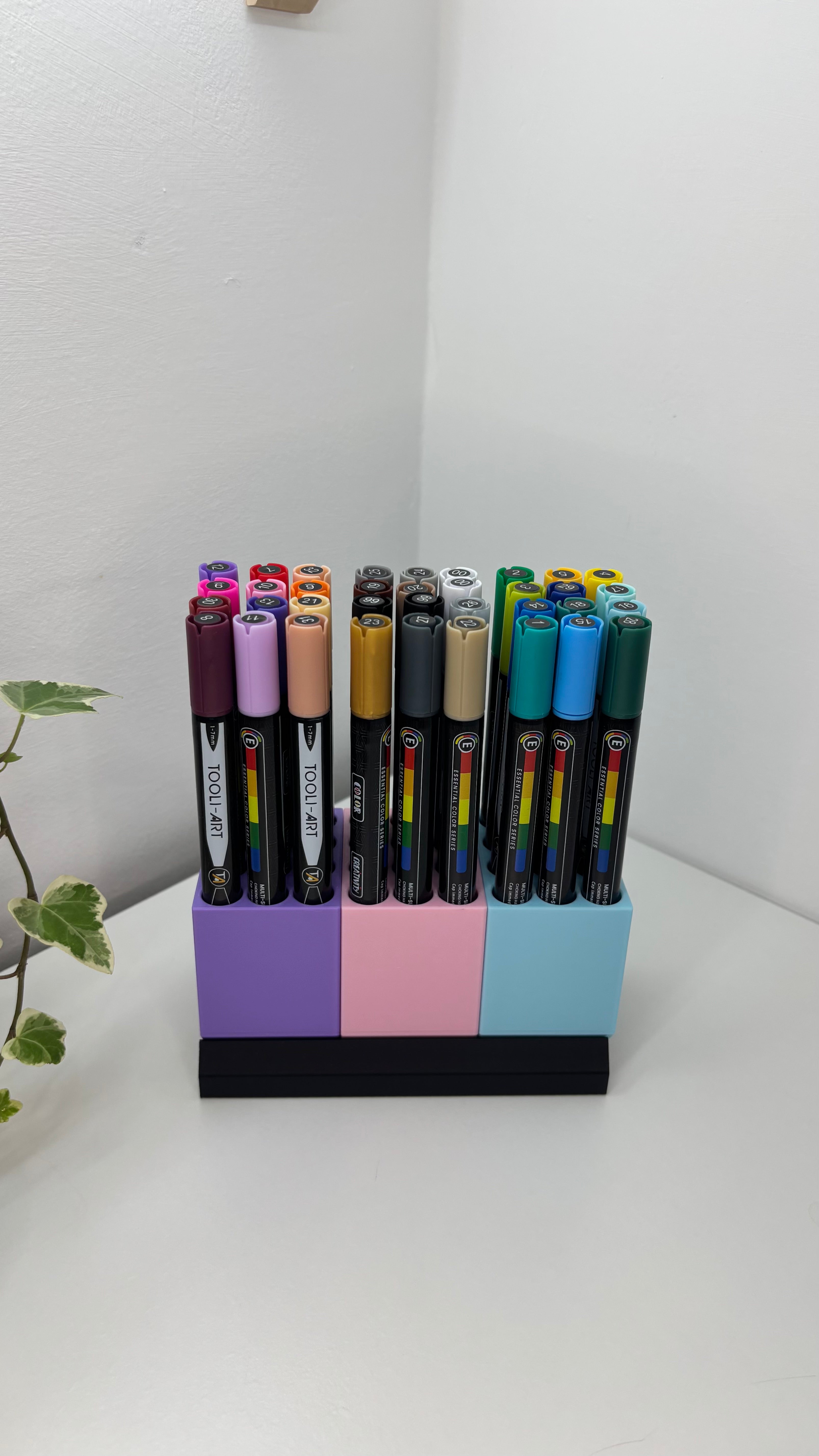 Modular Marker and Pen Holder – Customisable 3D-printed Desk Organiser