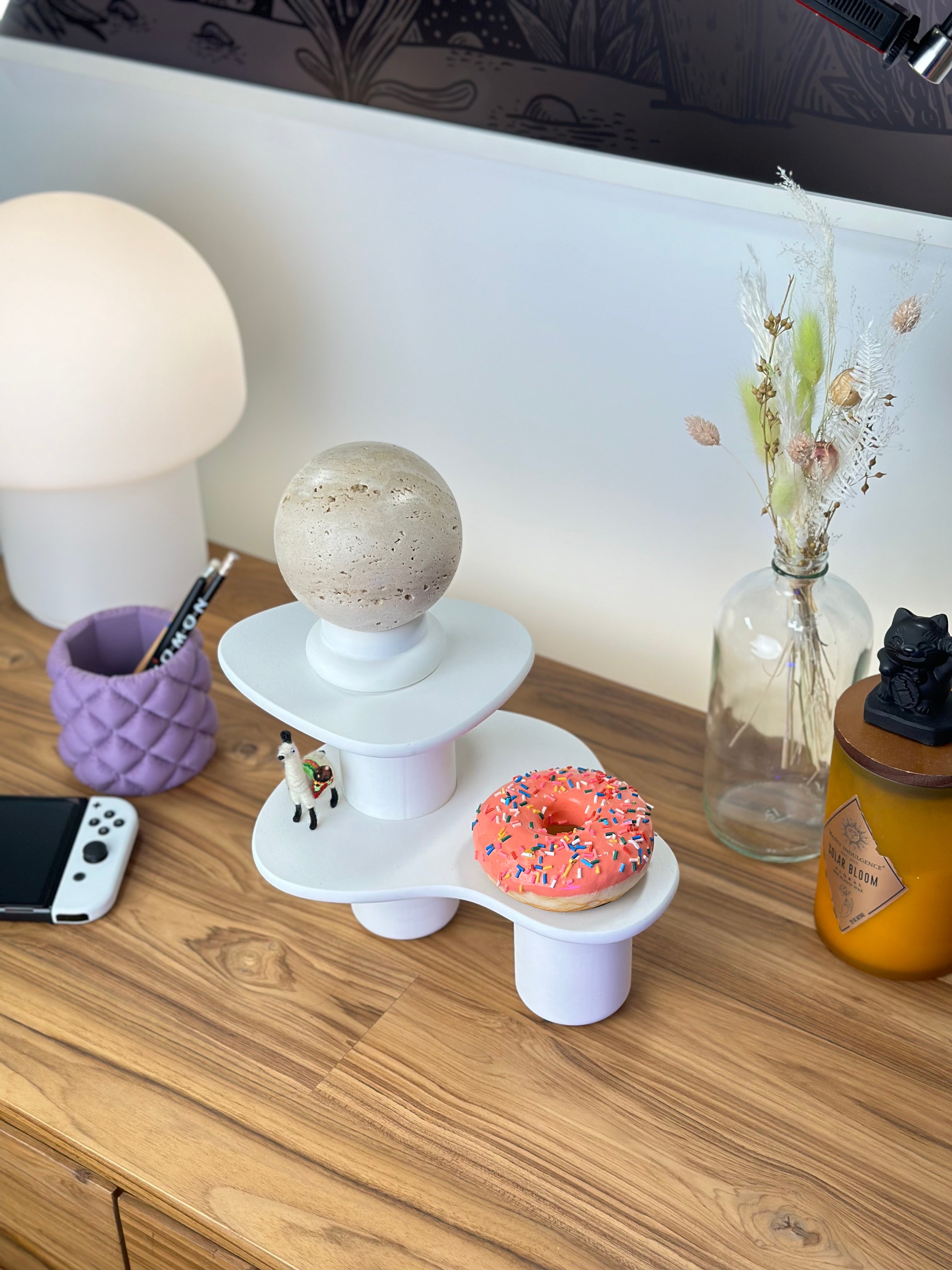 Stylish modern wavy stand for desktop