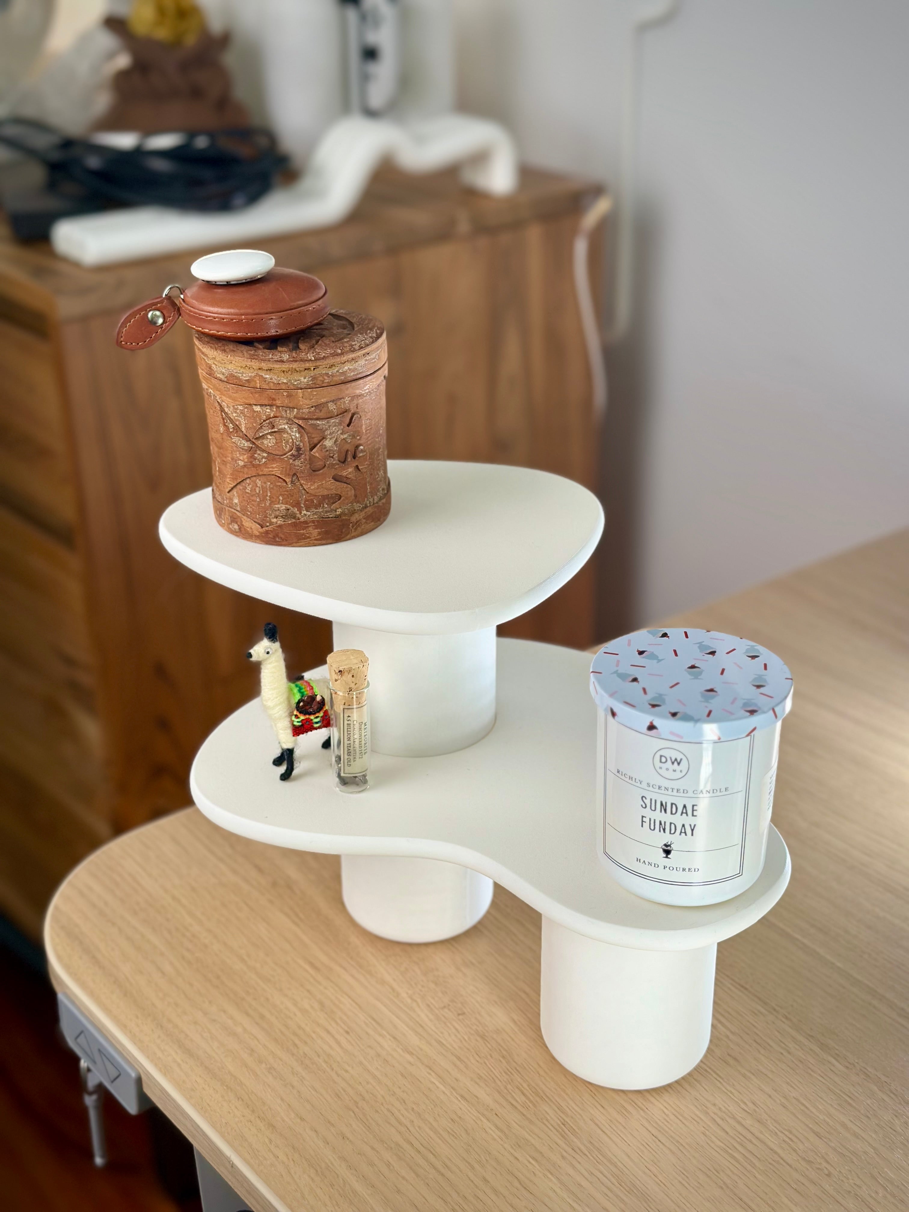 Stylish modern wavy stand for desktop
