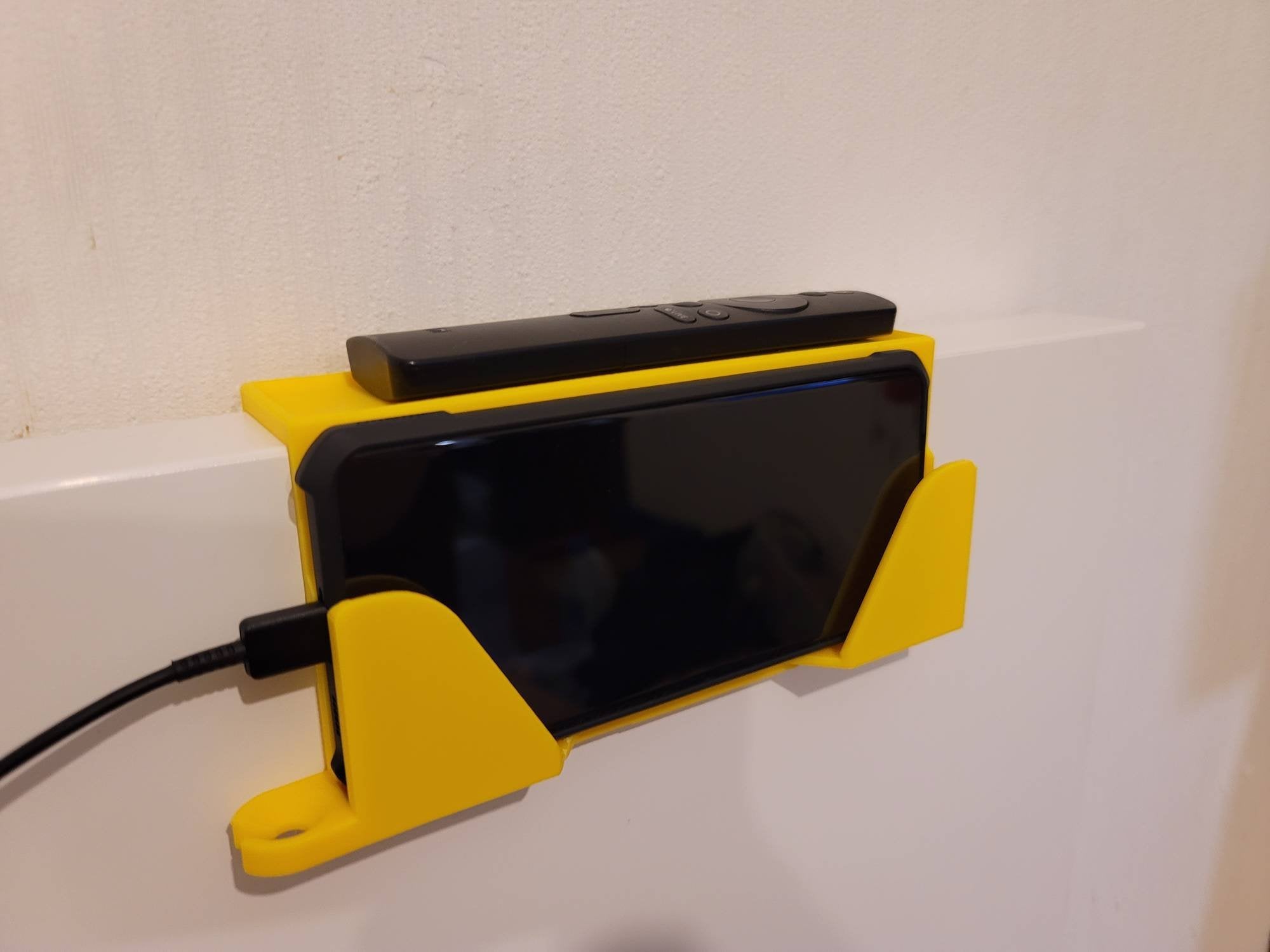 Ikea Malm Bed Phone Shelf with Cable Holder and Remote Control Slot